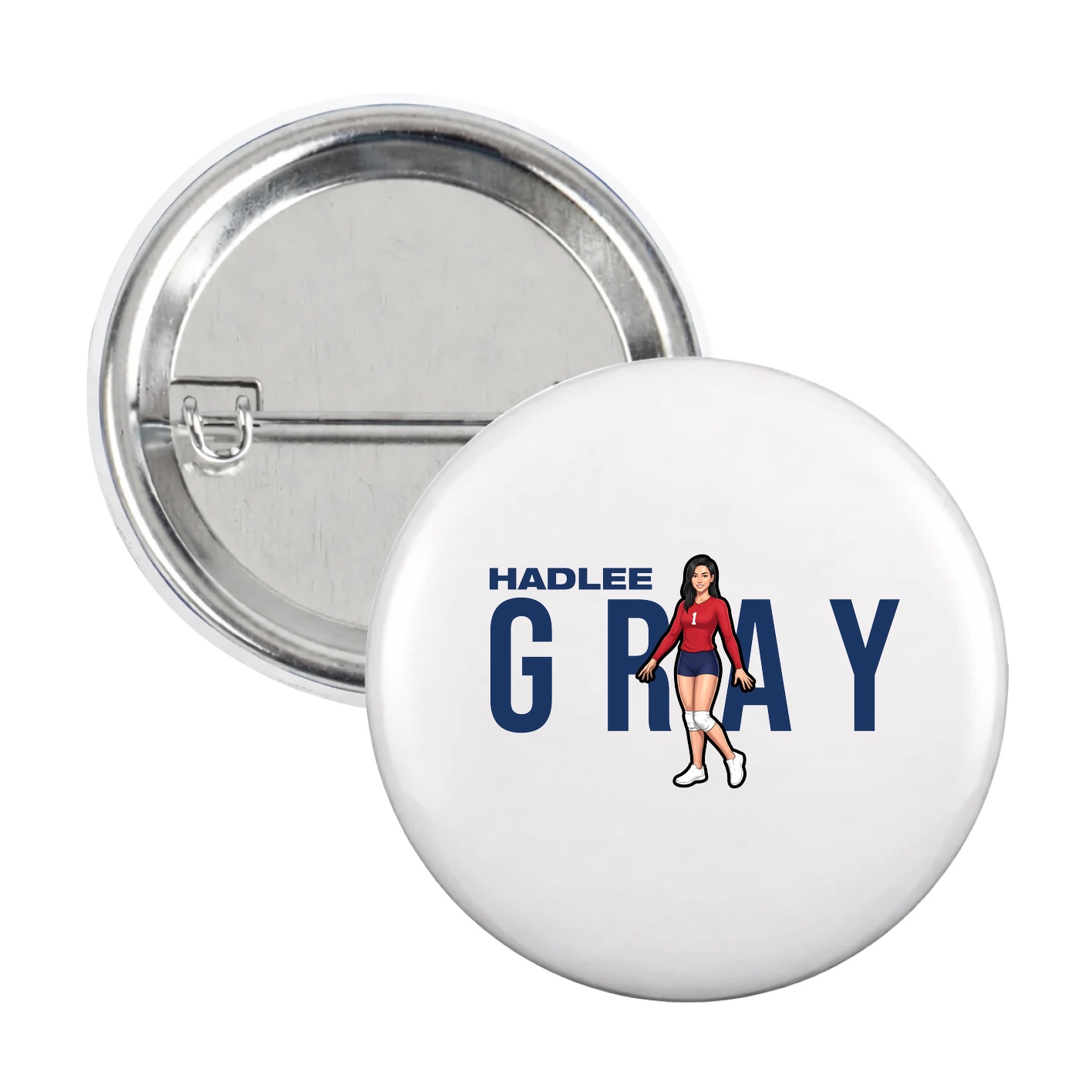 Game Day Button — Player Name in White