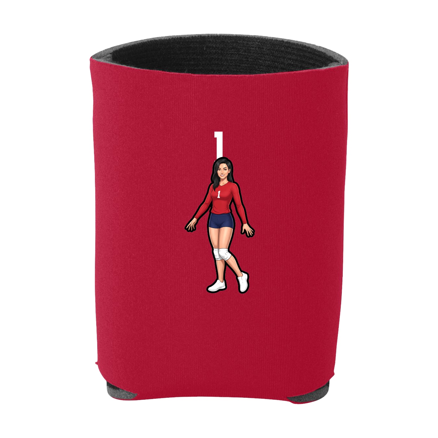 Can Holder — Number Top in Red