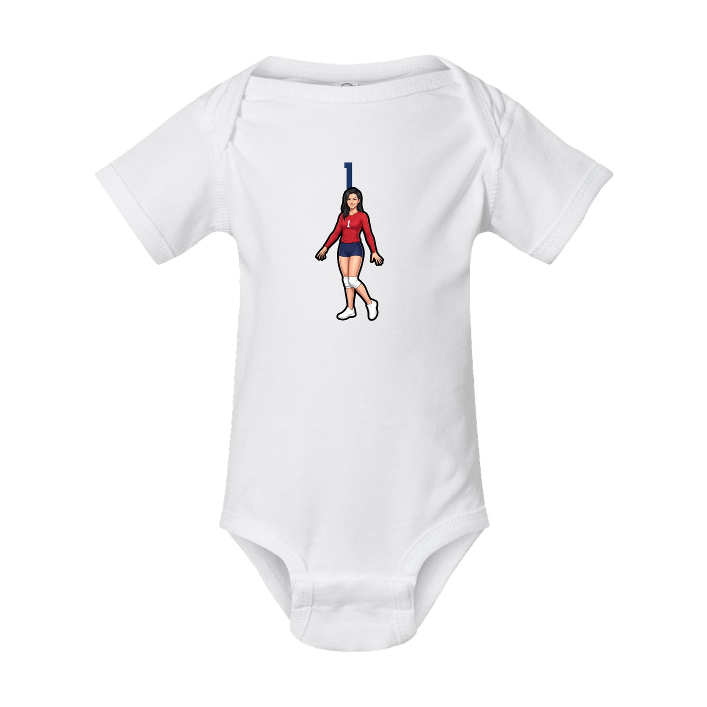 Baby Onesie — Number Top in White