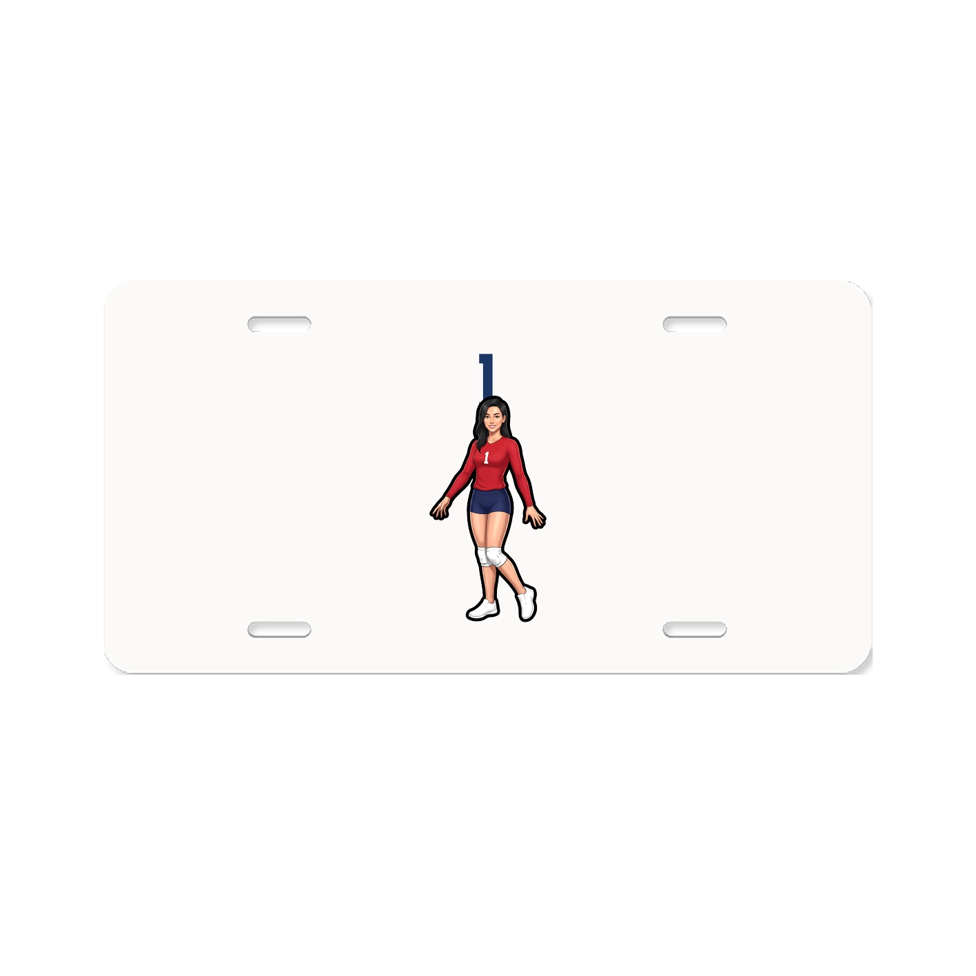License Plate — Number Top in Classic