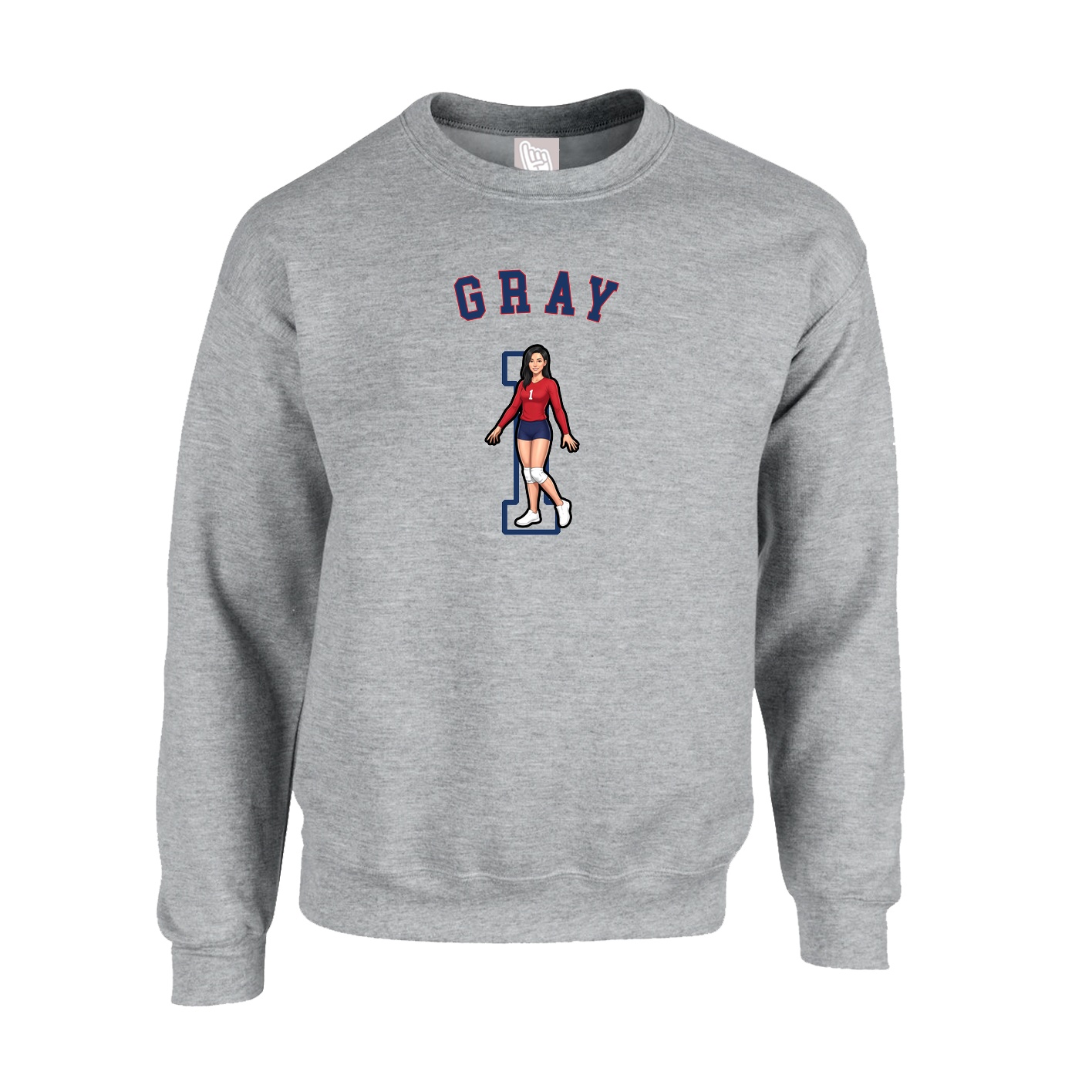 Fleece Crew — Shirsey Arch in Grey