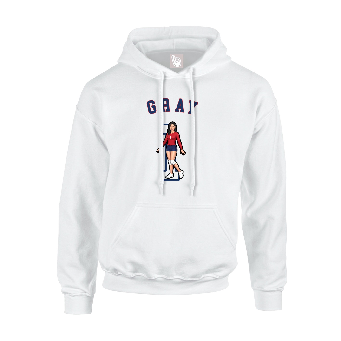 Youth Hoodie — Shirsey Arch in White