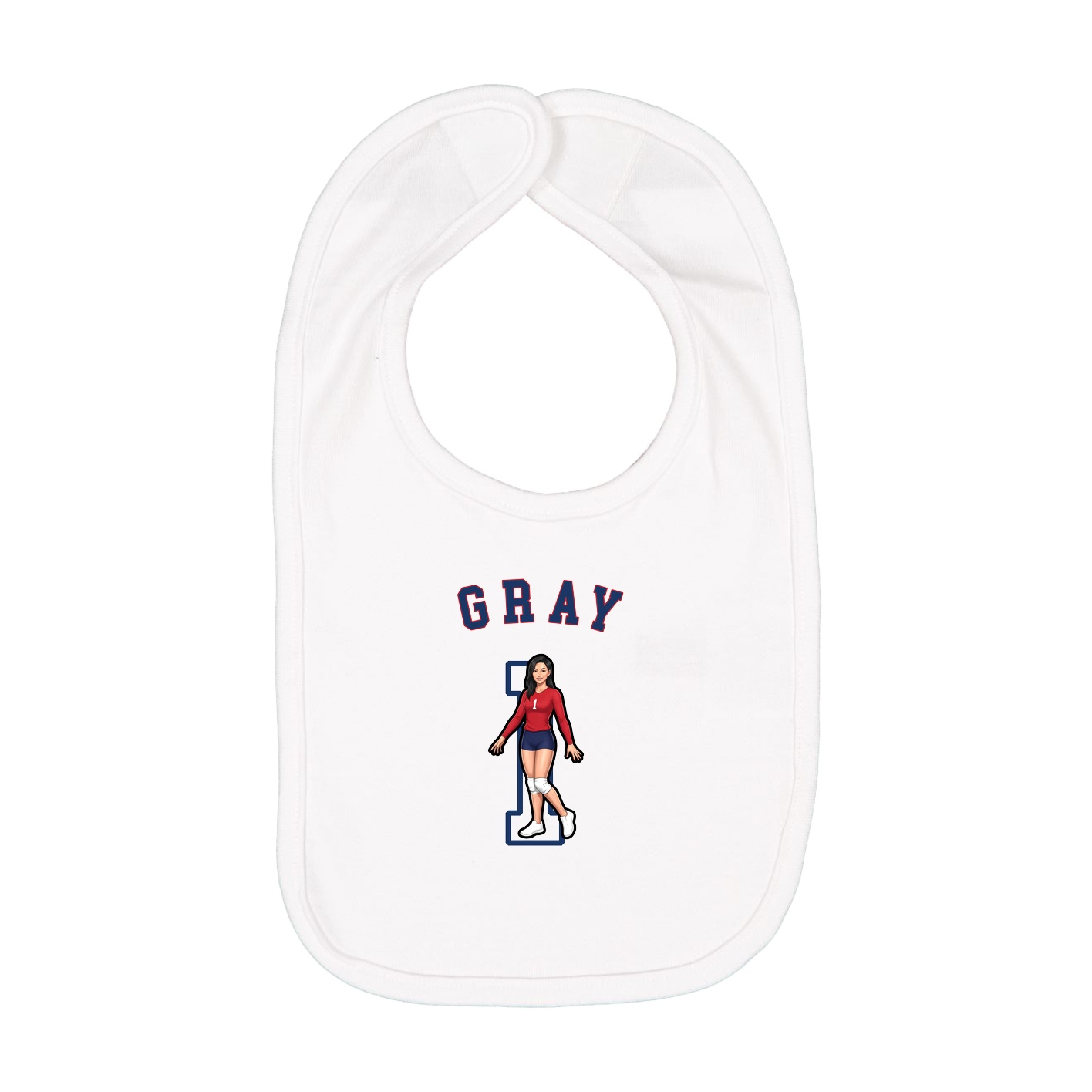 Infant Bib — Shirsey Arch in White