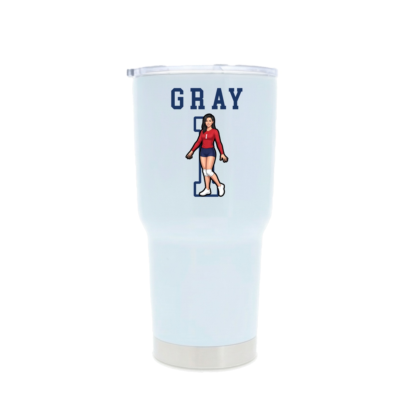 30oz Stainless Steel Tumbler — Shirsey in White