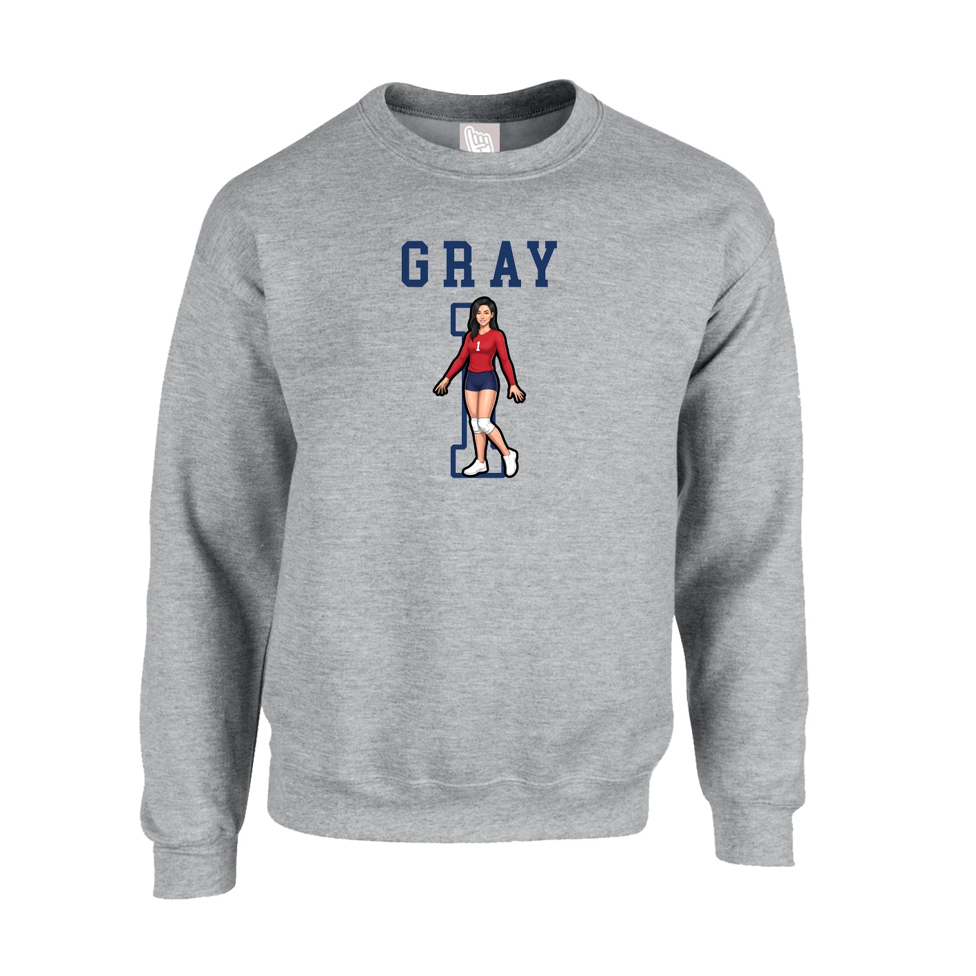 Fleece Crew — Shirsey in Grey