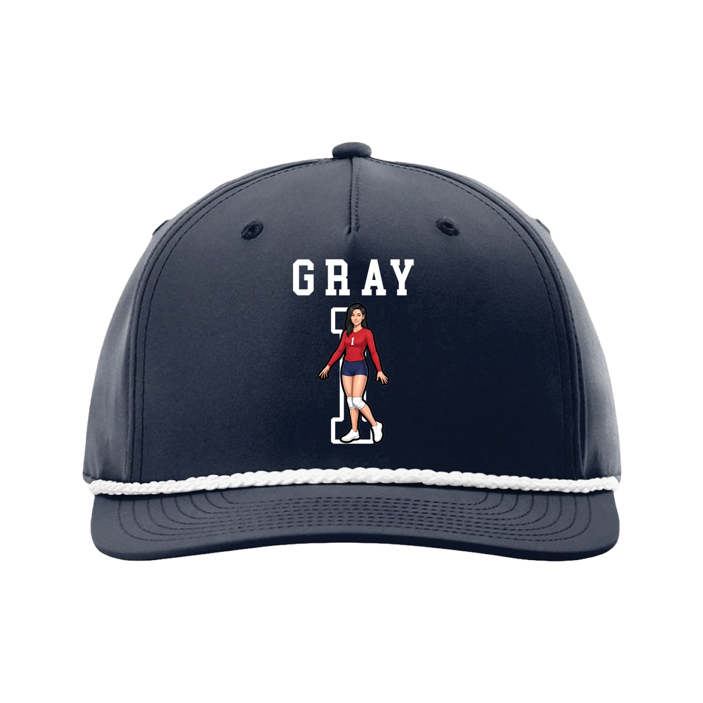 Five-Panel Classic Rope Cap — Shirsey in Navy