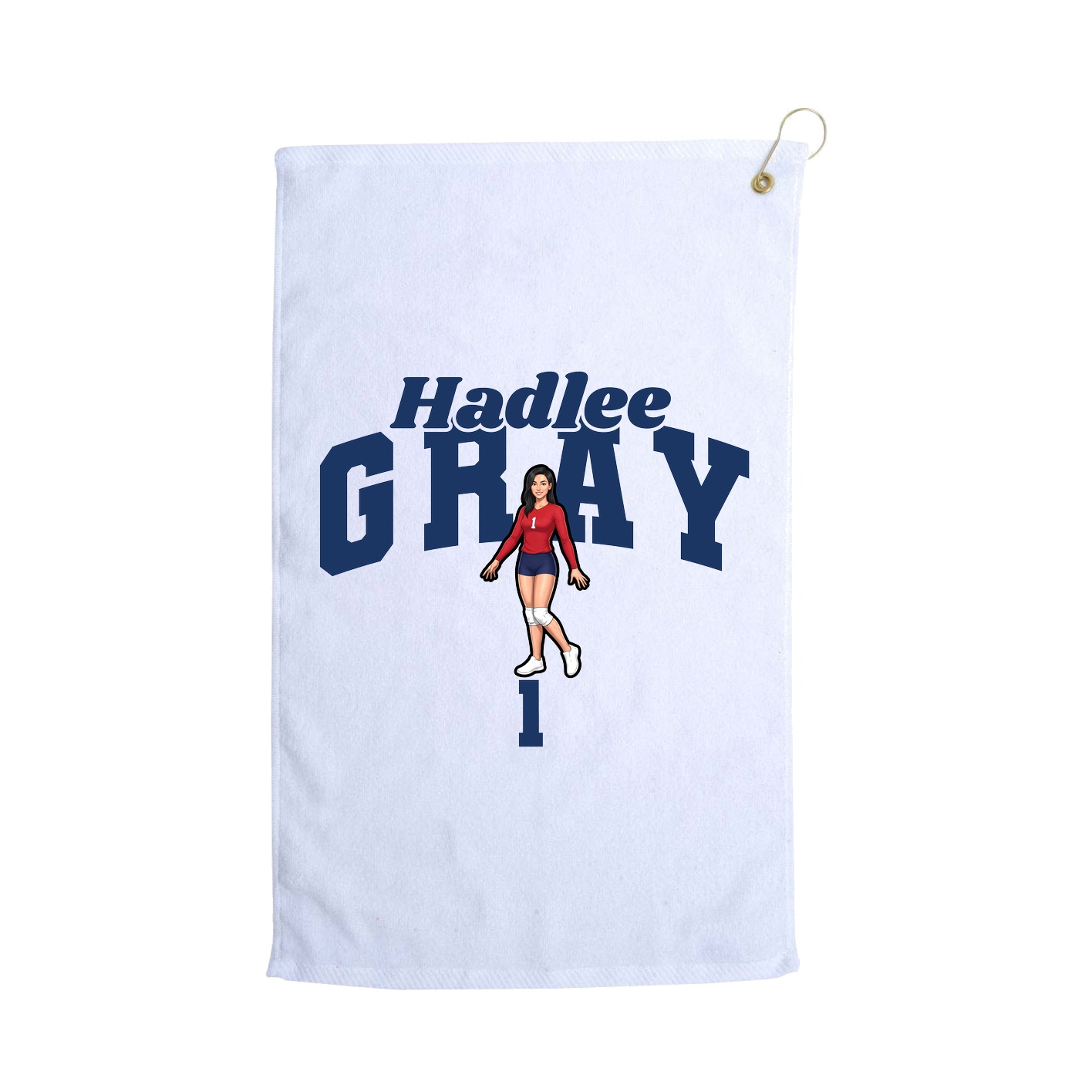 Golf Towel — Signature Arch in White