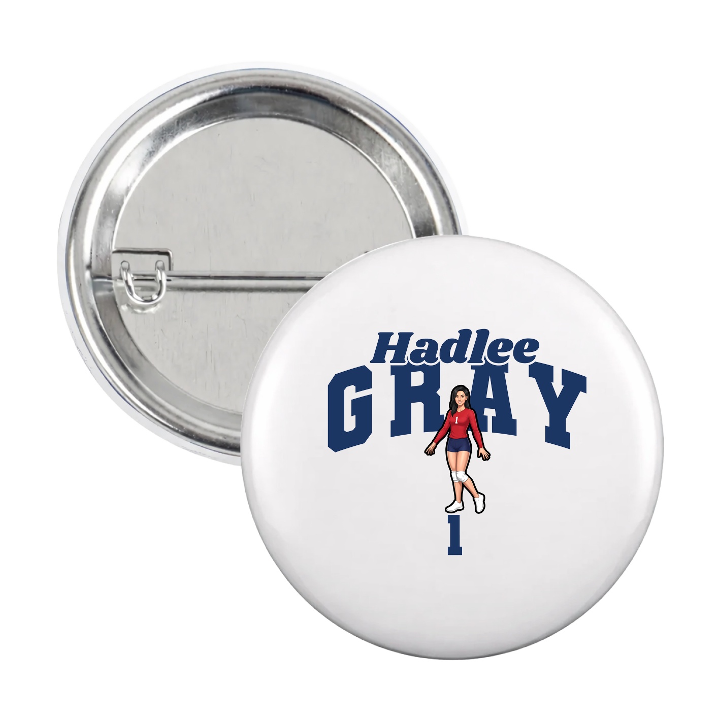 Game Day Button — Signature Arch in White