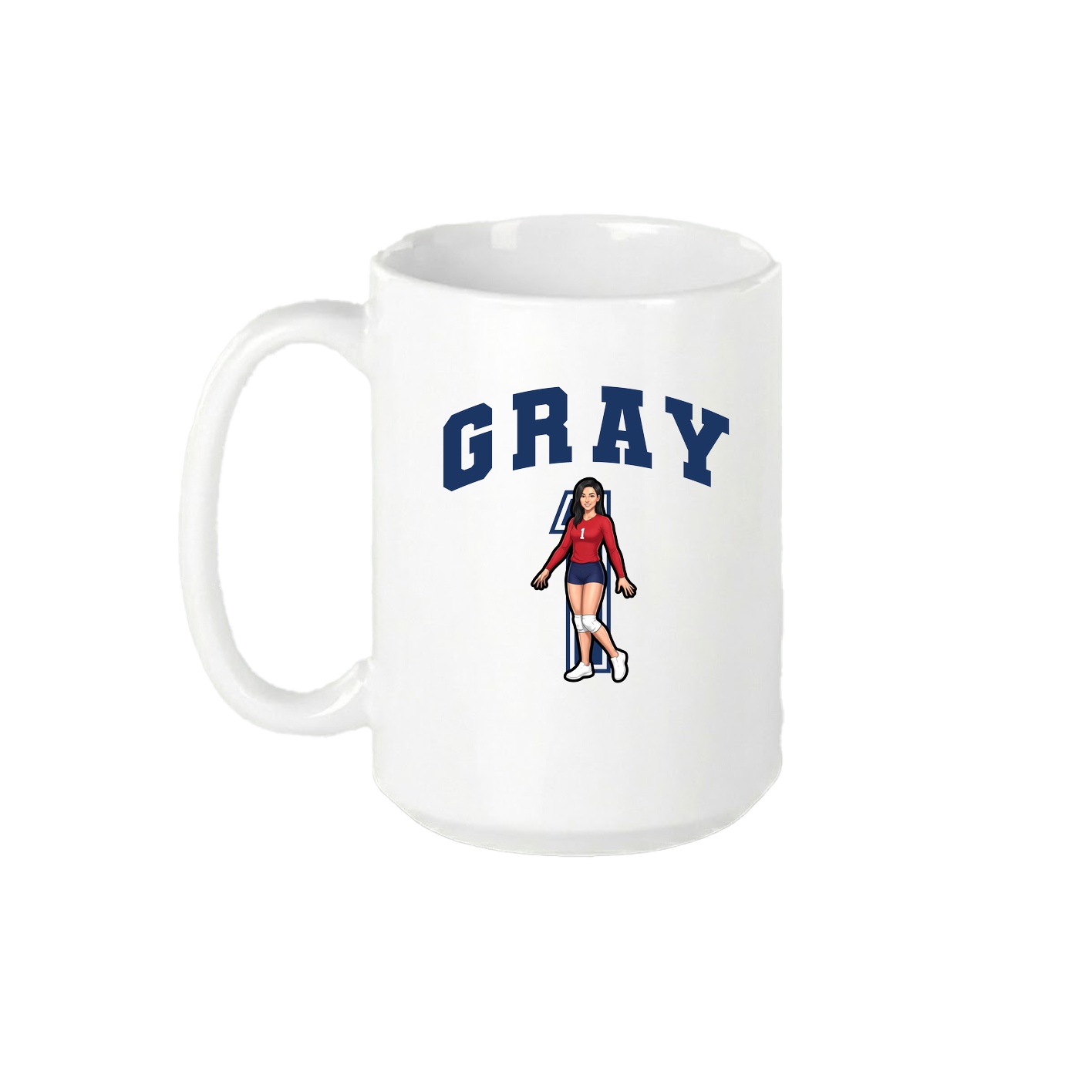 15oz Coffee Mug — Number in White