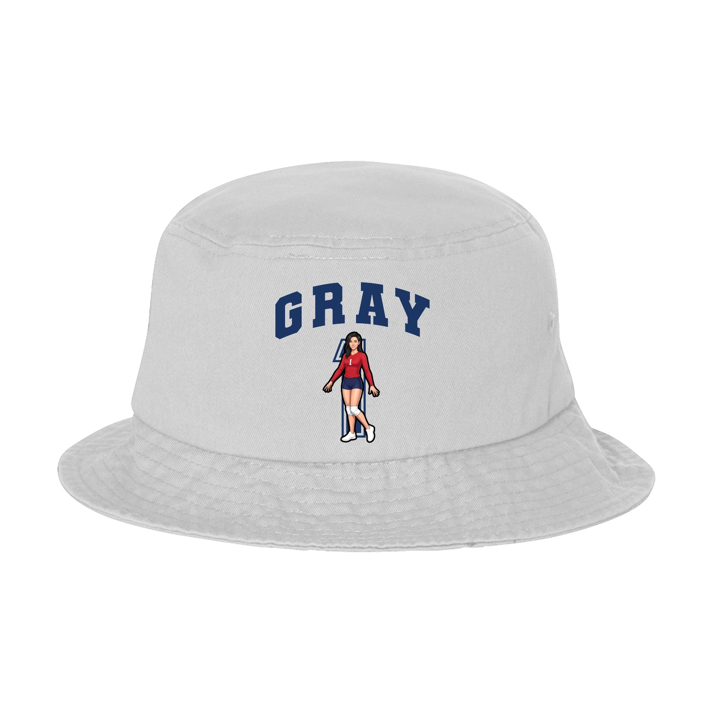 Bucket Cap — Number in White
