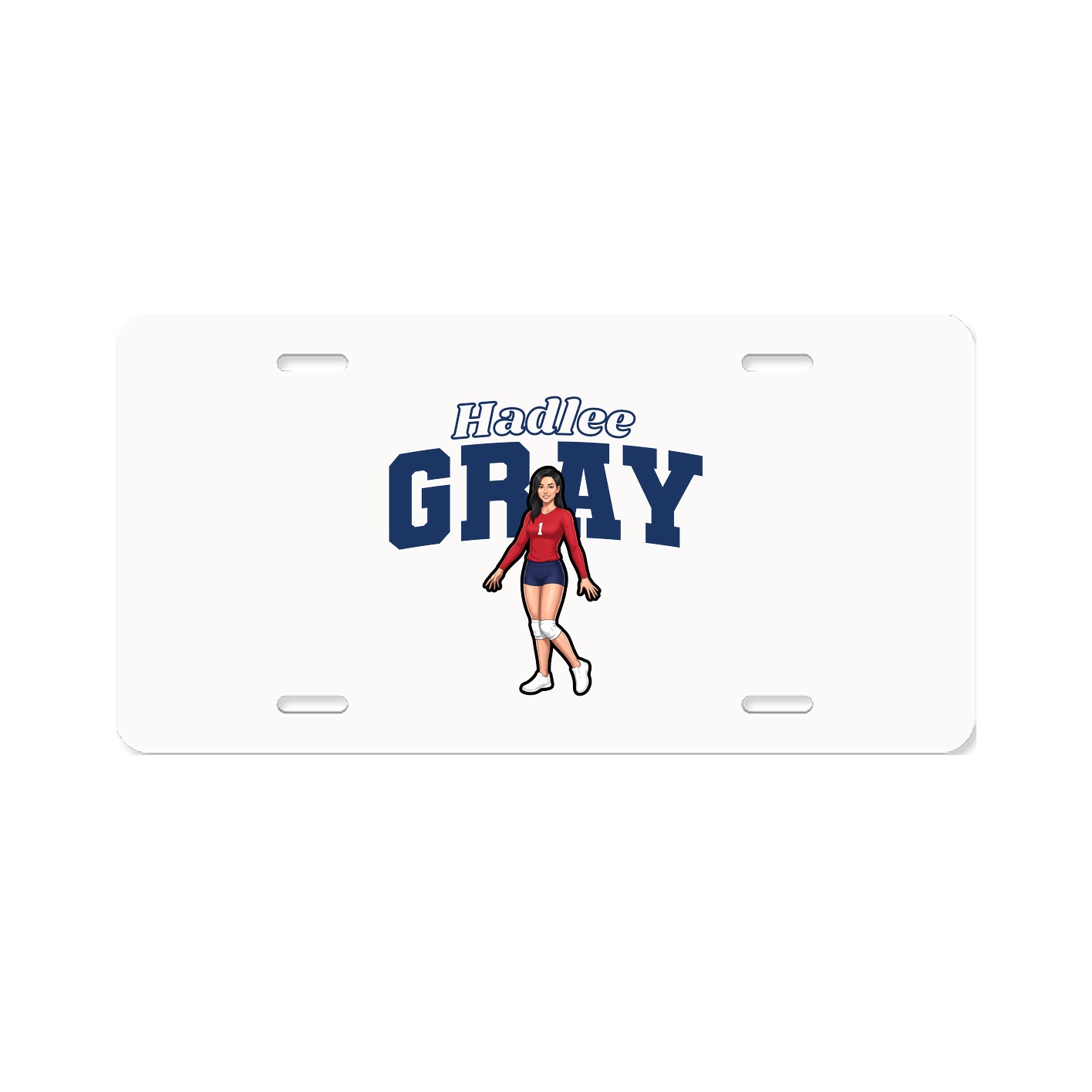 License Plate — Name Arch in Classic