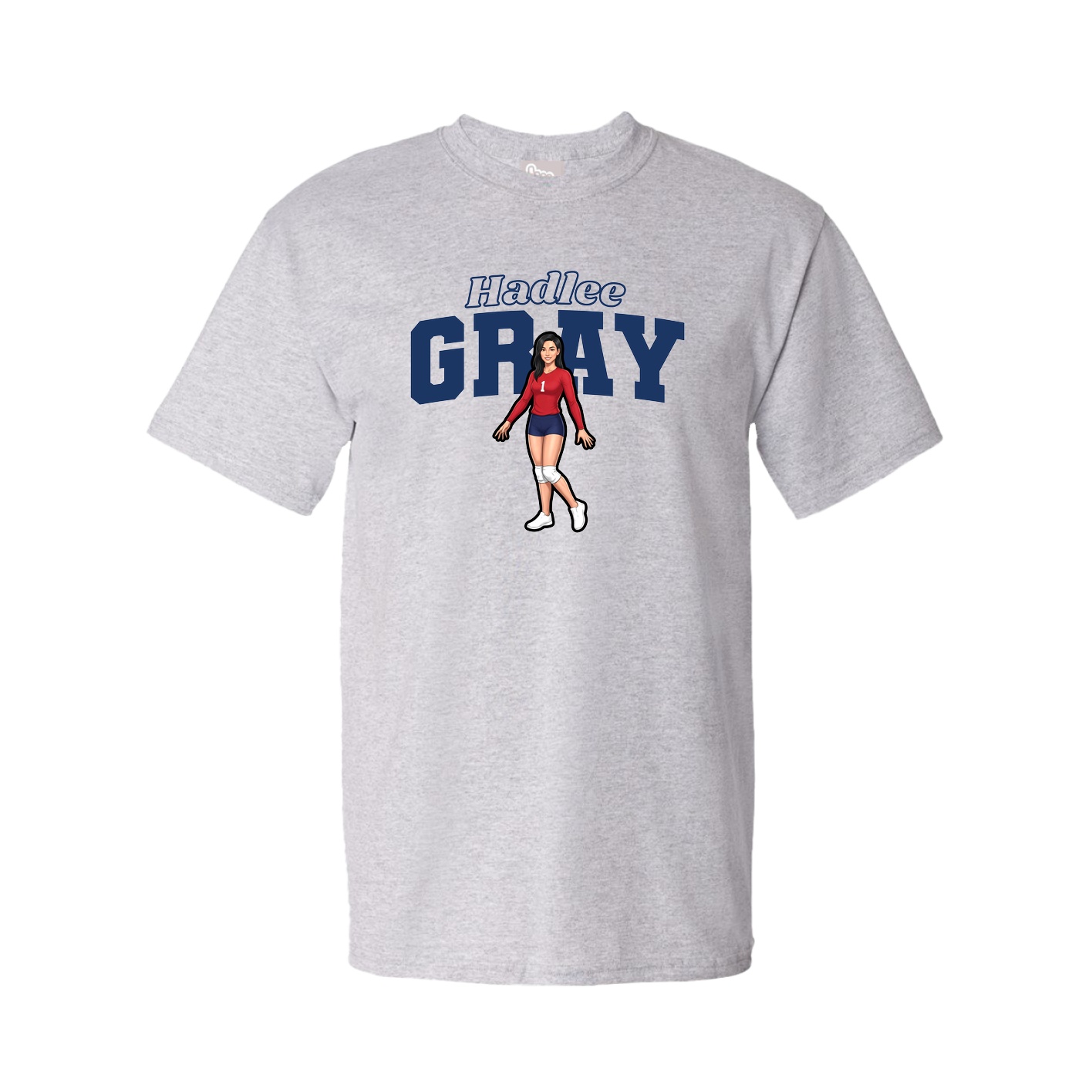 Youth Tee — Name Arch in Grey
