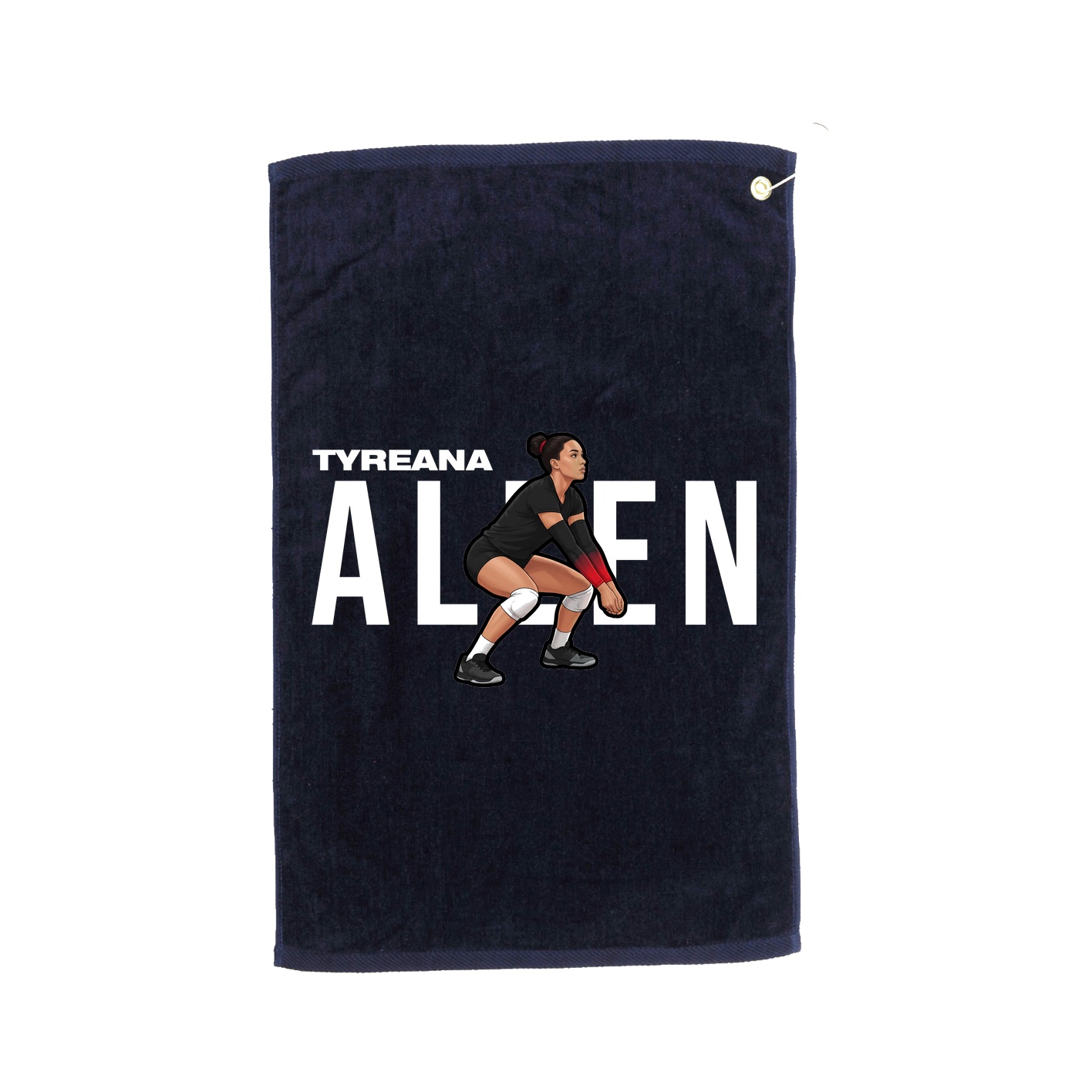 Golf Towel — Player Name in Navy