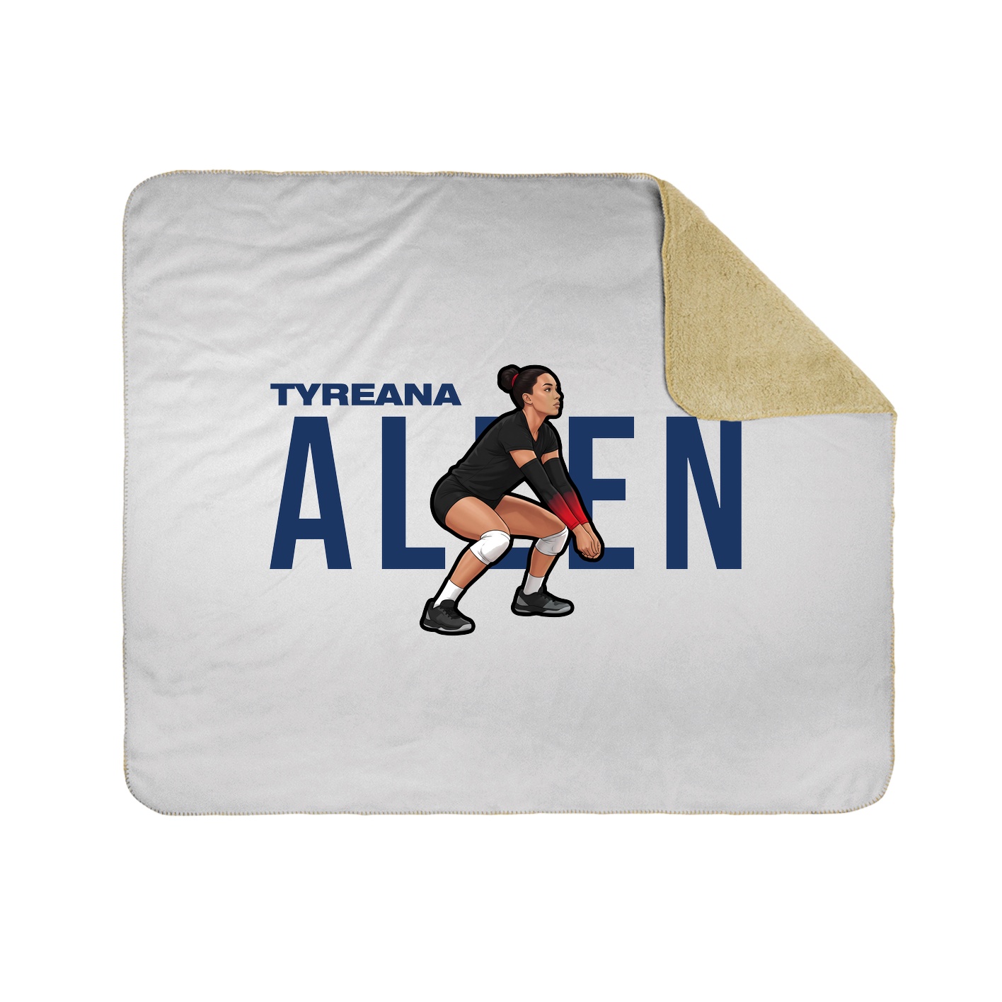 Throw Blanket — Player Name in White