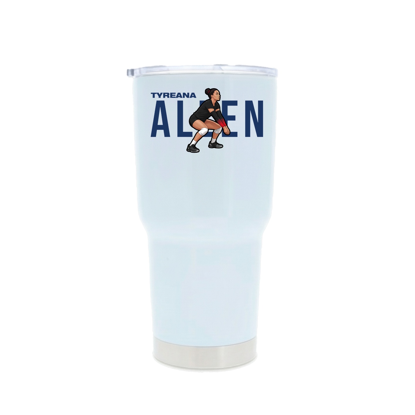 30oz Stainless Steel Tumbler — Player Name in White