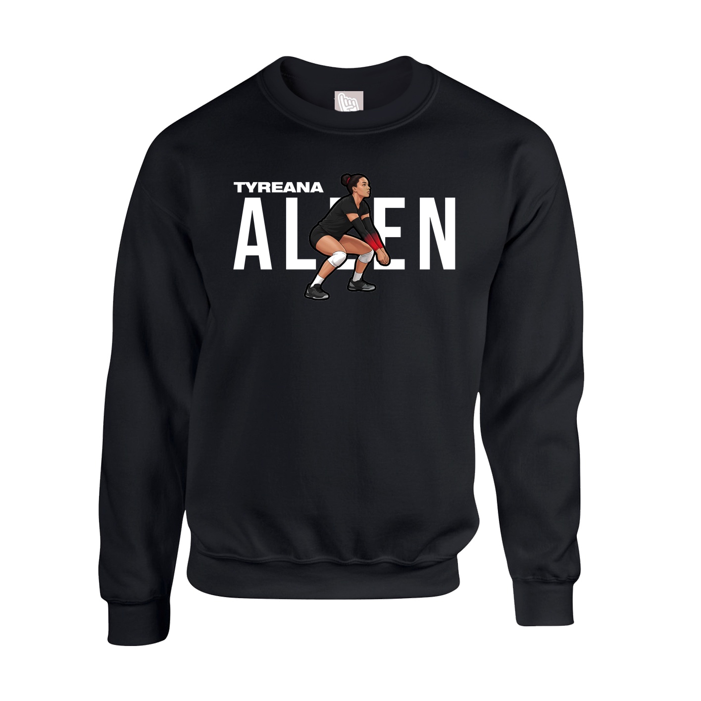 Fleece Crew — Player Name in Black
