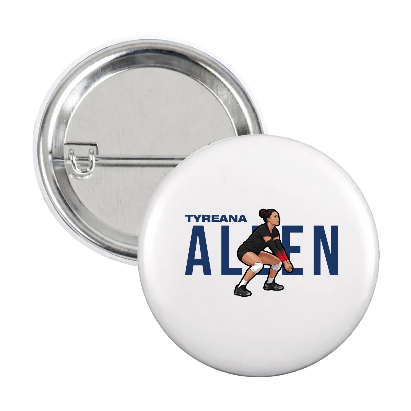 Game Day Button — Player Name in White