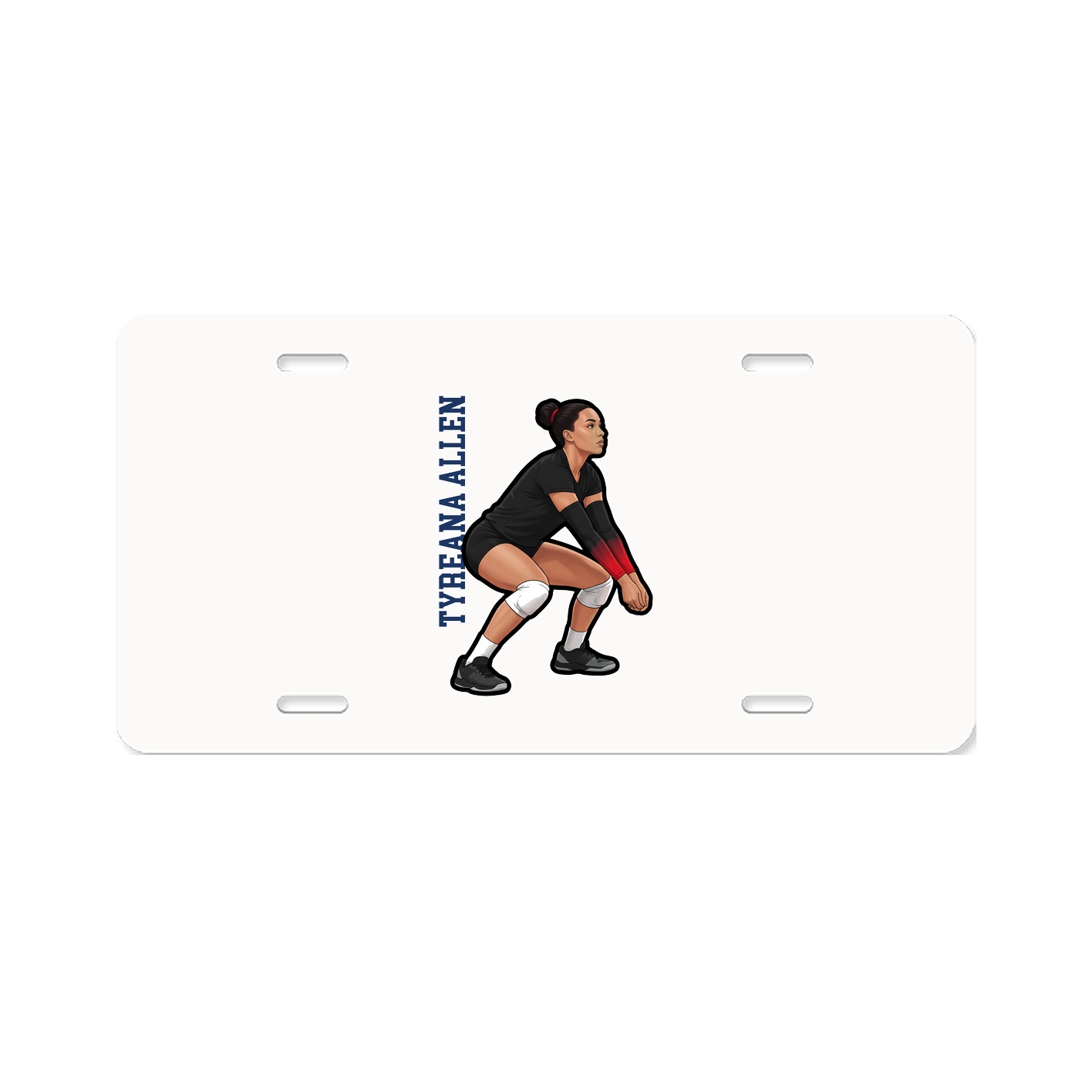 License Plate — Name Vertical in Classic