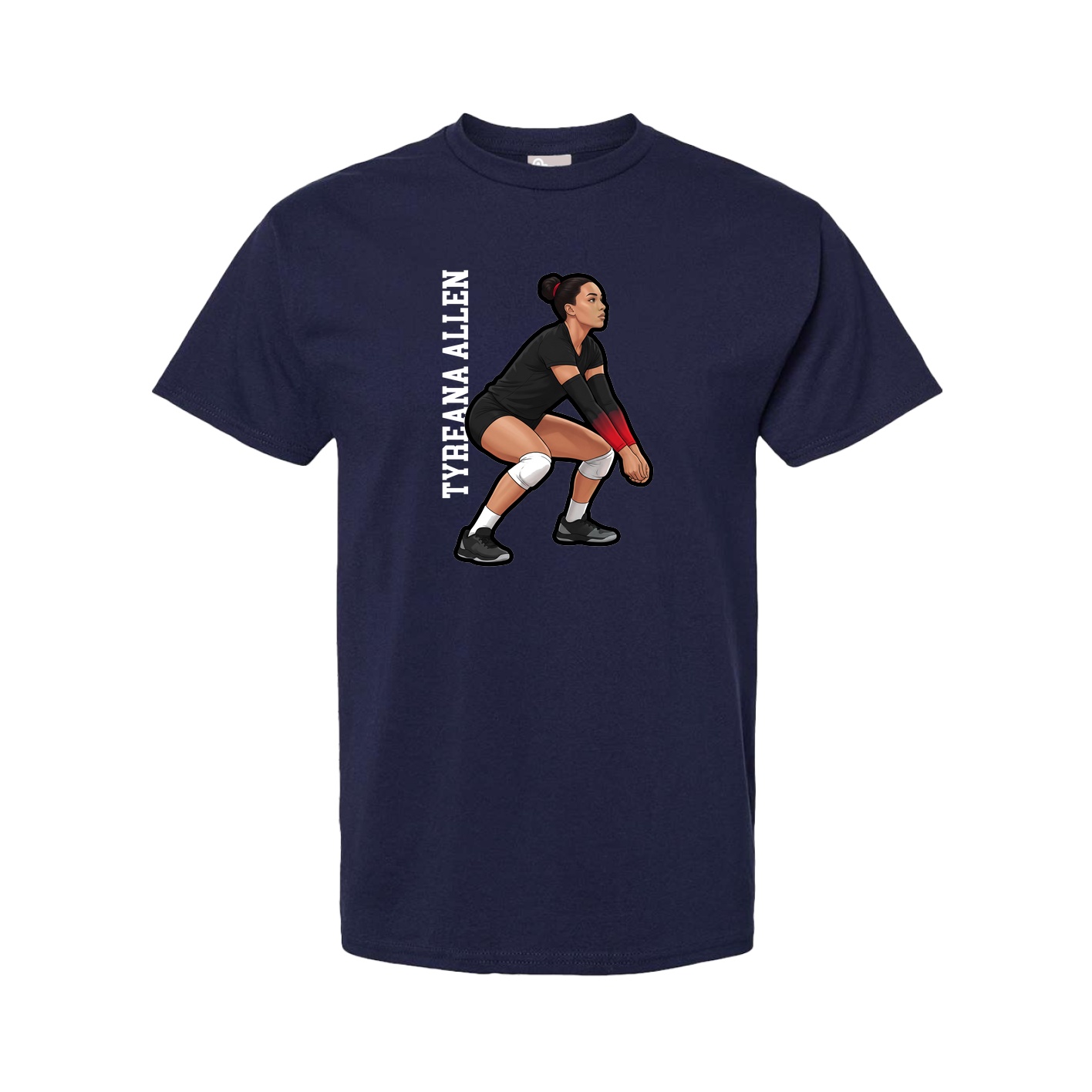 Tee — Name Vertical in Navy