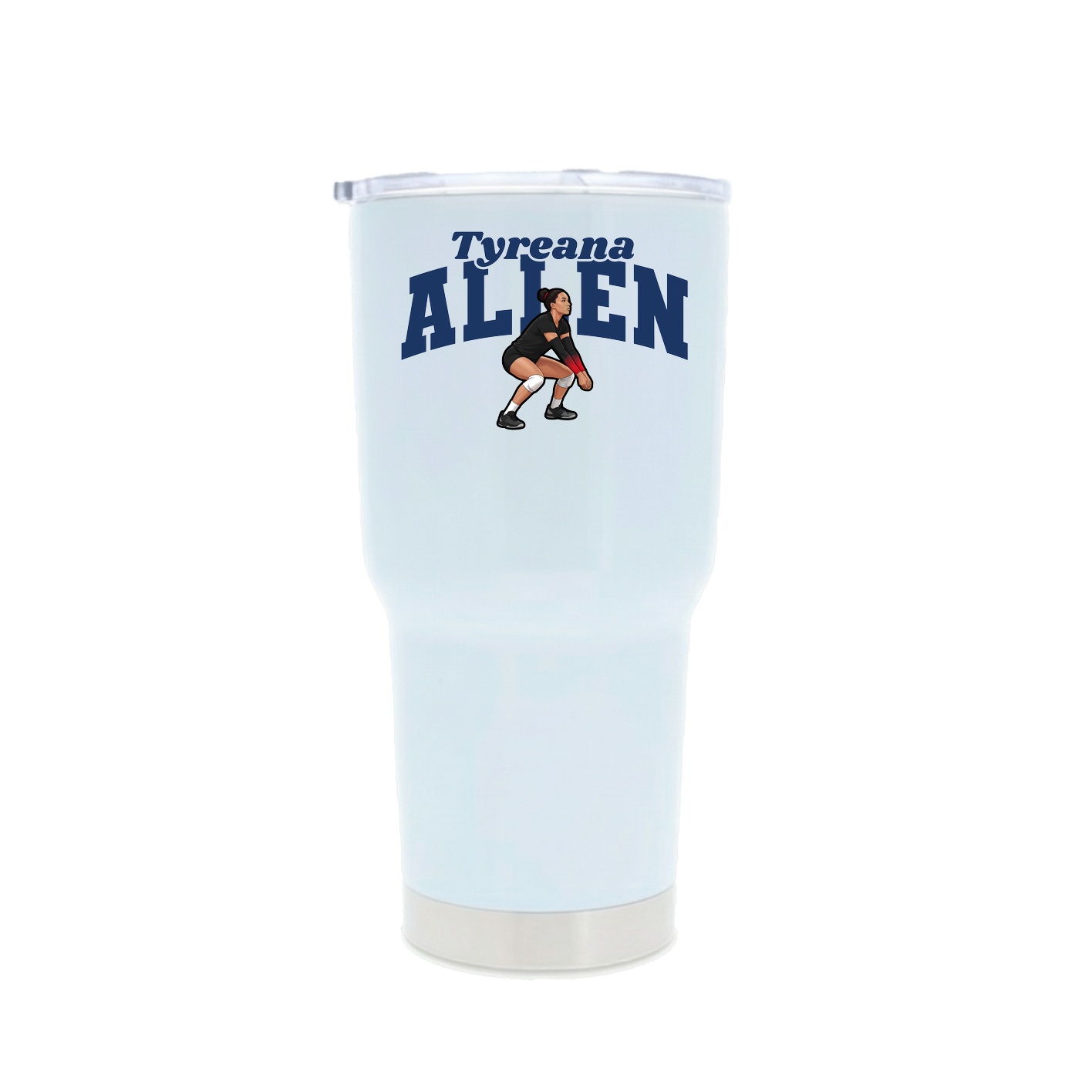 30oz Stainless Steel Tumbler — Signature Arch in White