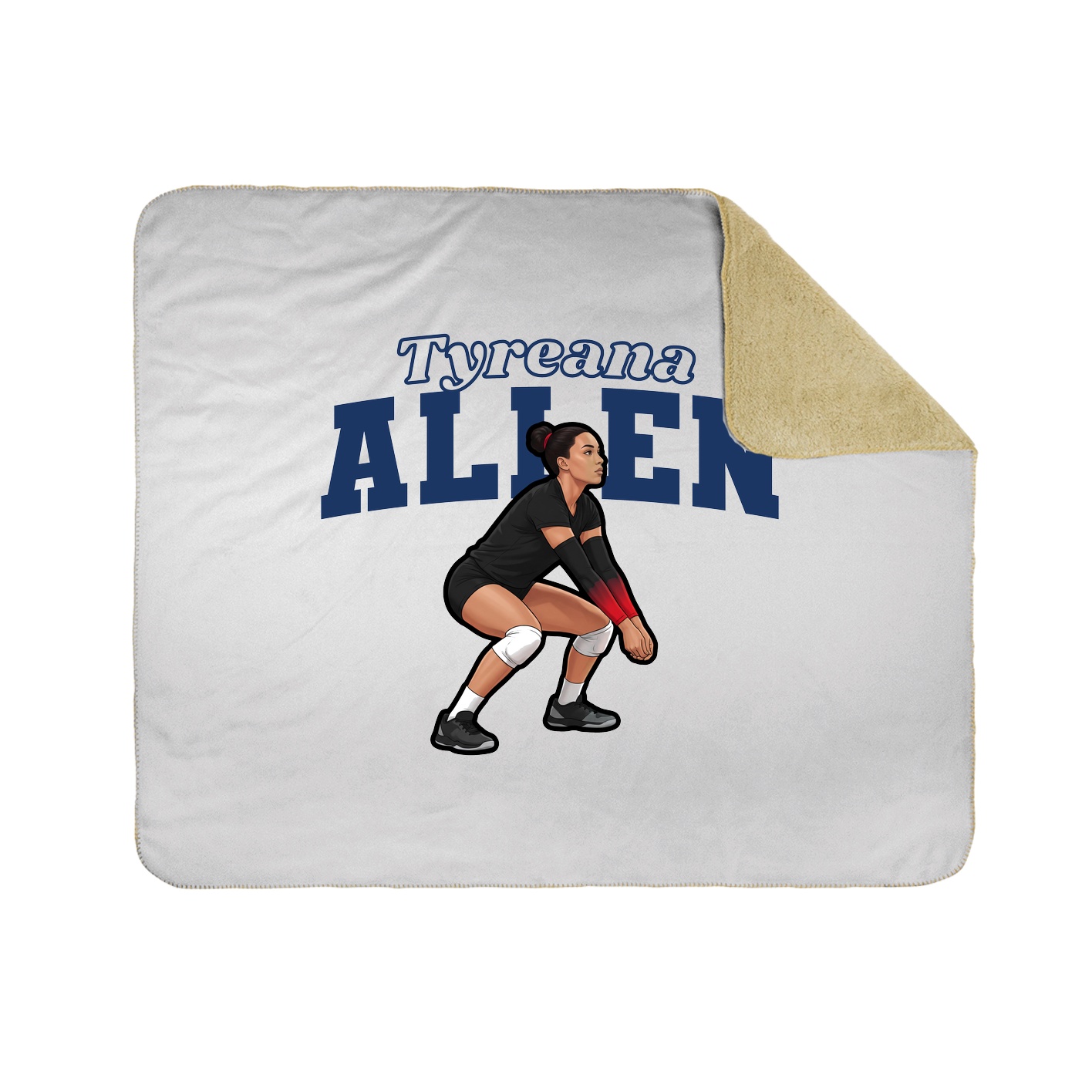 Throw Blanket — Name Arch in White