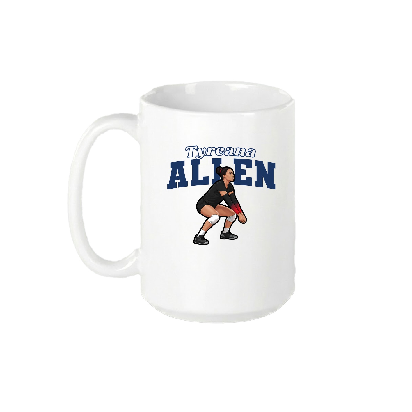 15oz Coffee Mug — Name Arch in White