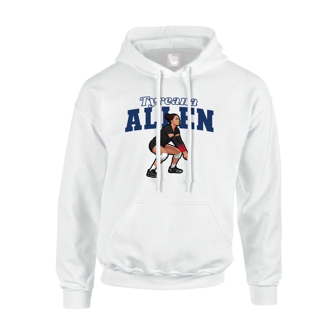 Hoodie — Name Arch in White