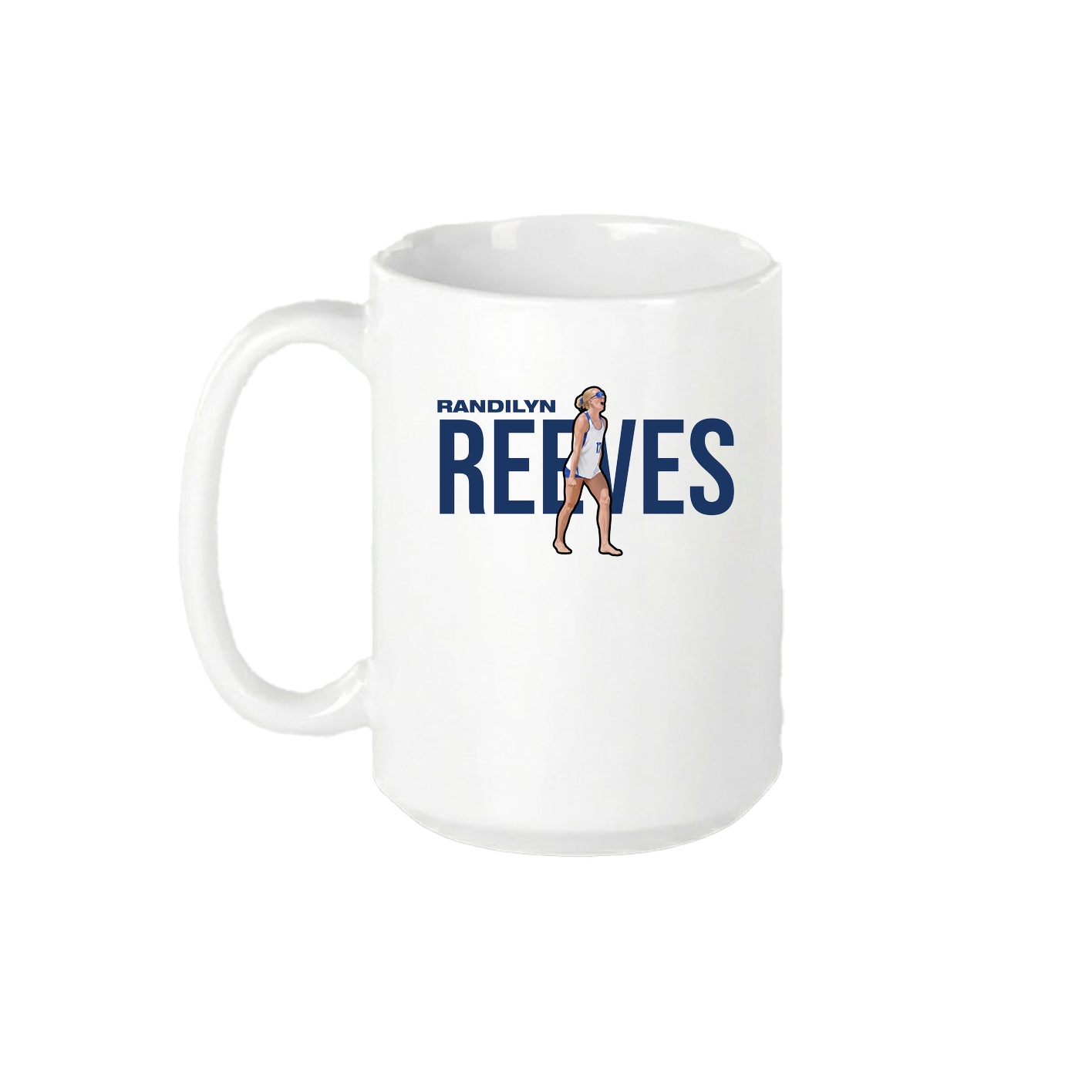 15oz Coffee Mug — Player Name in White