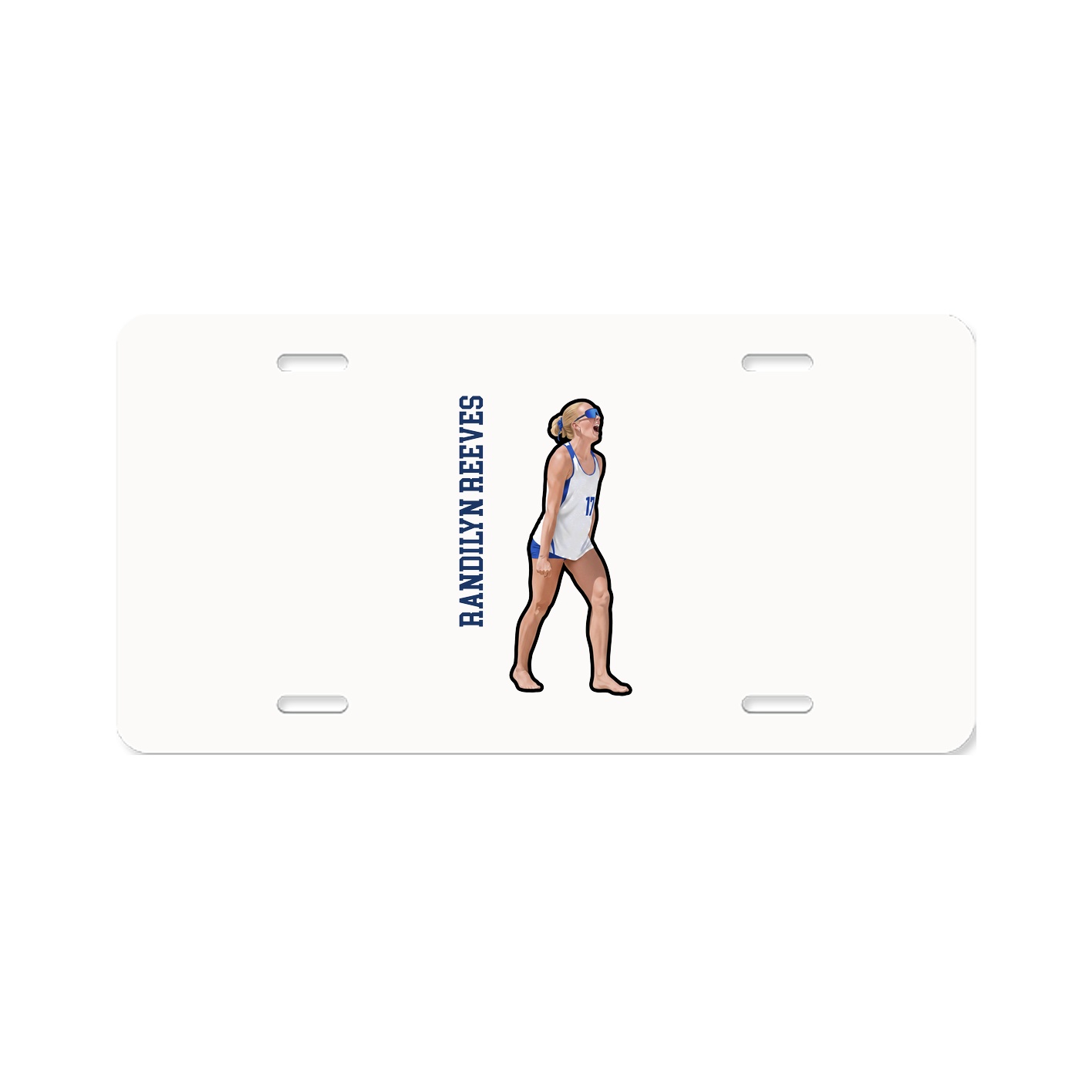 License Plate — Name Vertical in Classic