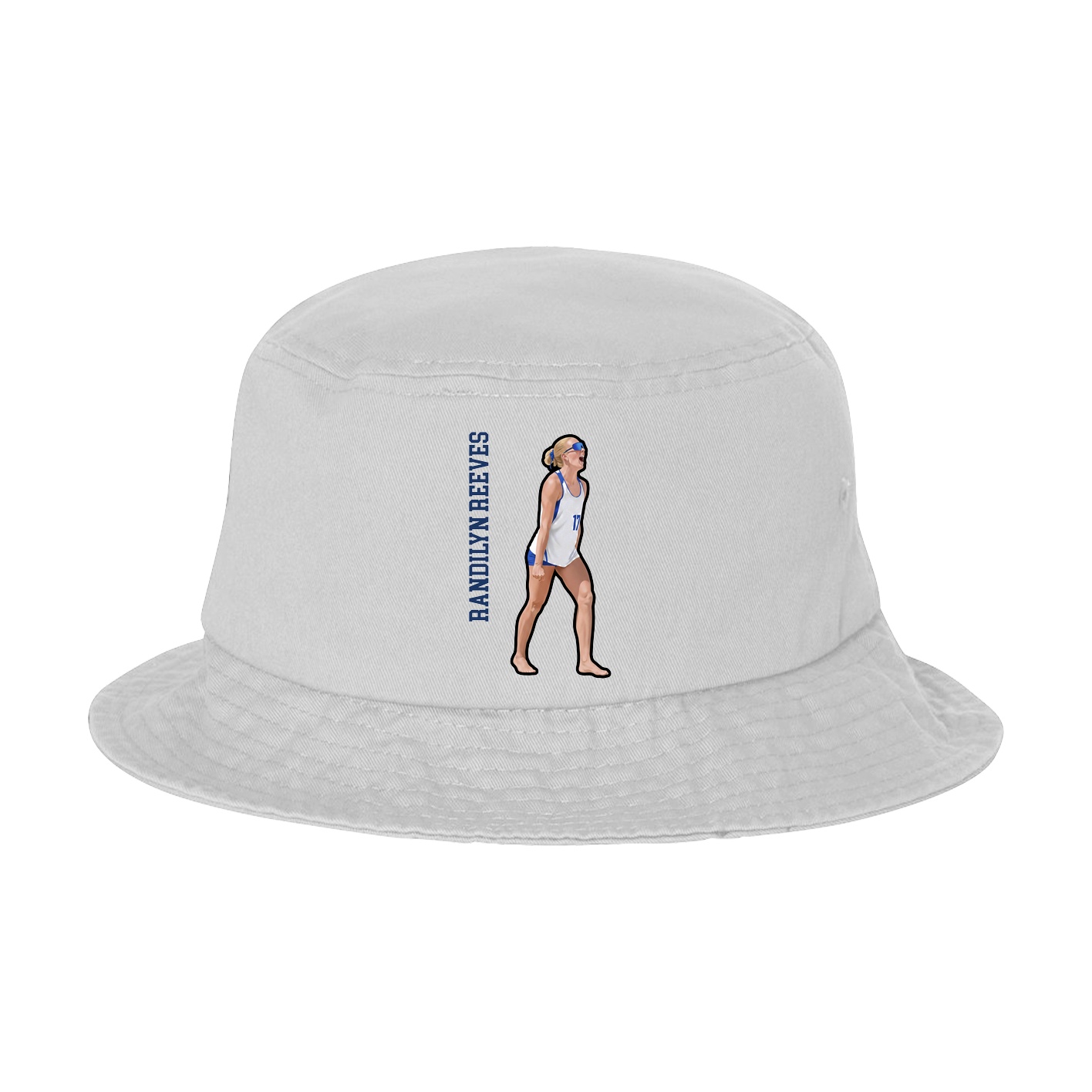 Bucket Cap — Name Vertical in White