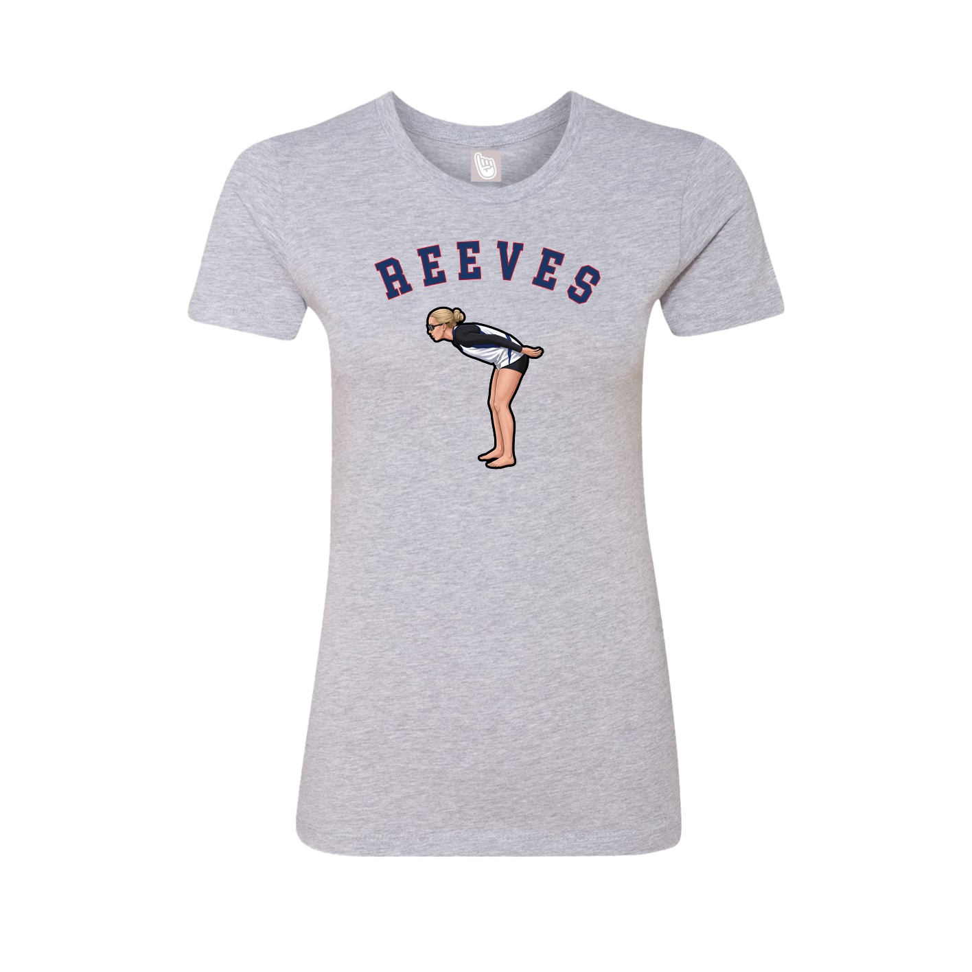 Fitted Women's Tee — Shirsey Arch in Grey