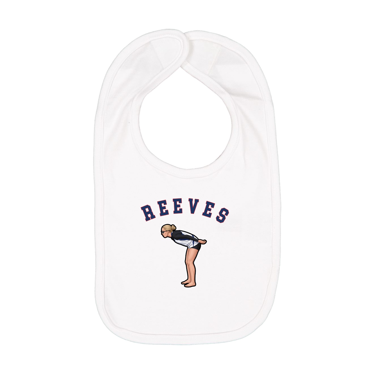 Infant Bib — Shirsey Arch in White