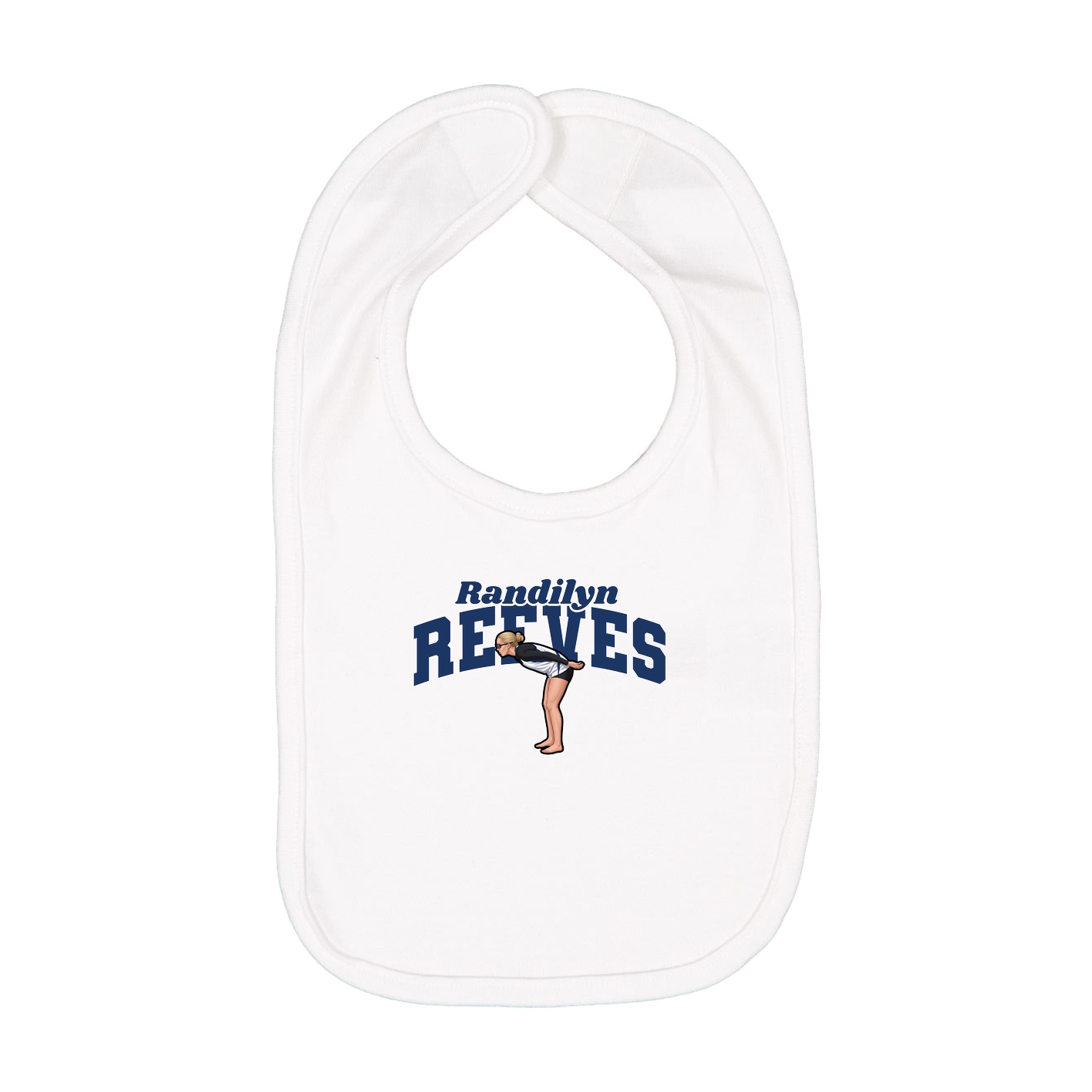 Infant Bib — Signature Arch in White