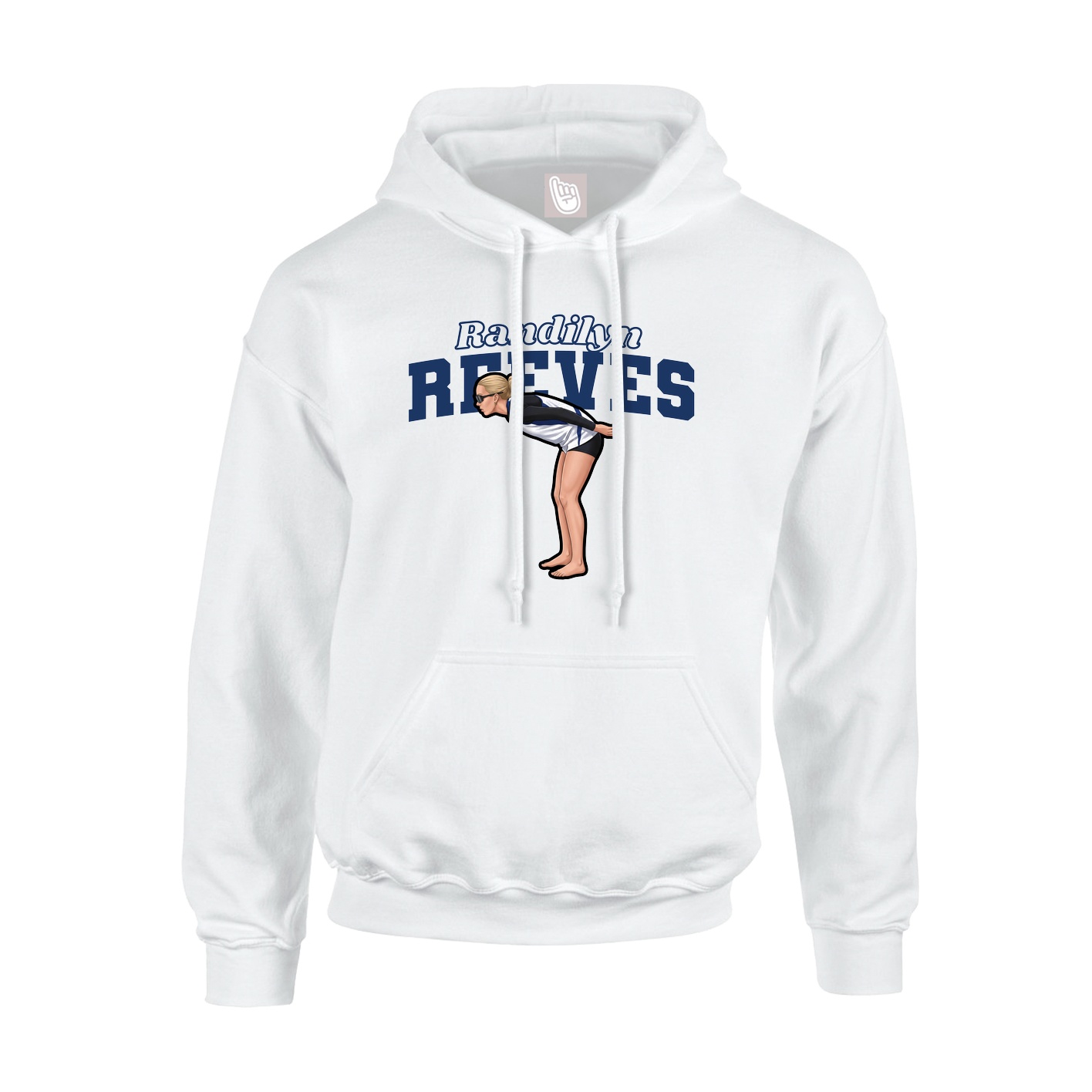 Hoodie — Name Arch in White