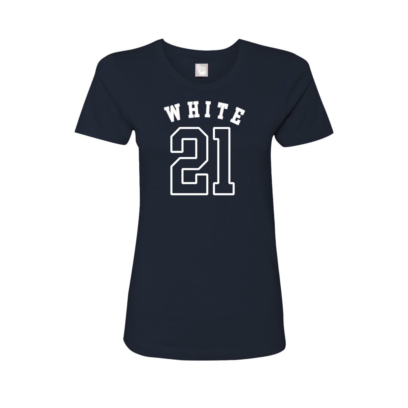 Fitted Women's Tee — Shirsey Arch in Navy