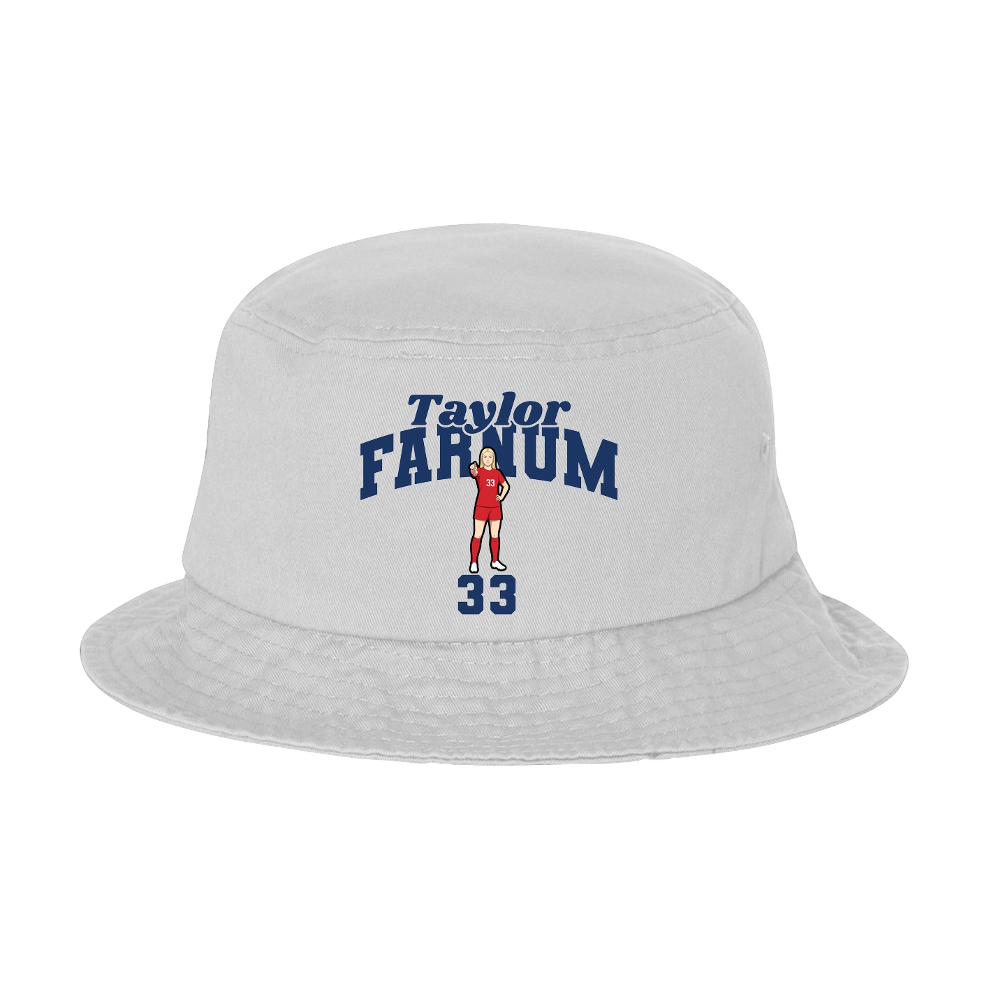 Bucket Cap — Signature Arch in White