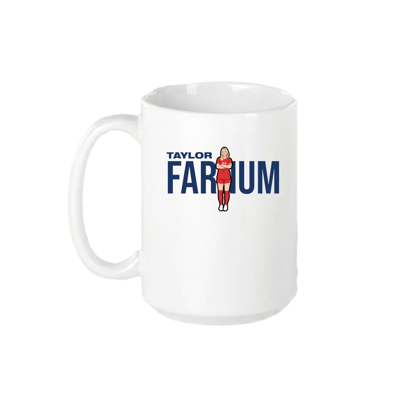 15oz Coffee Mug — Player Name in White
