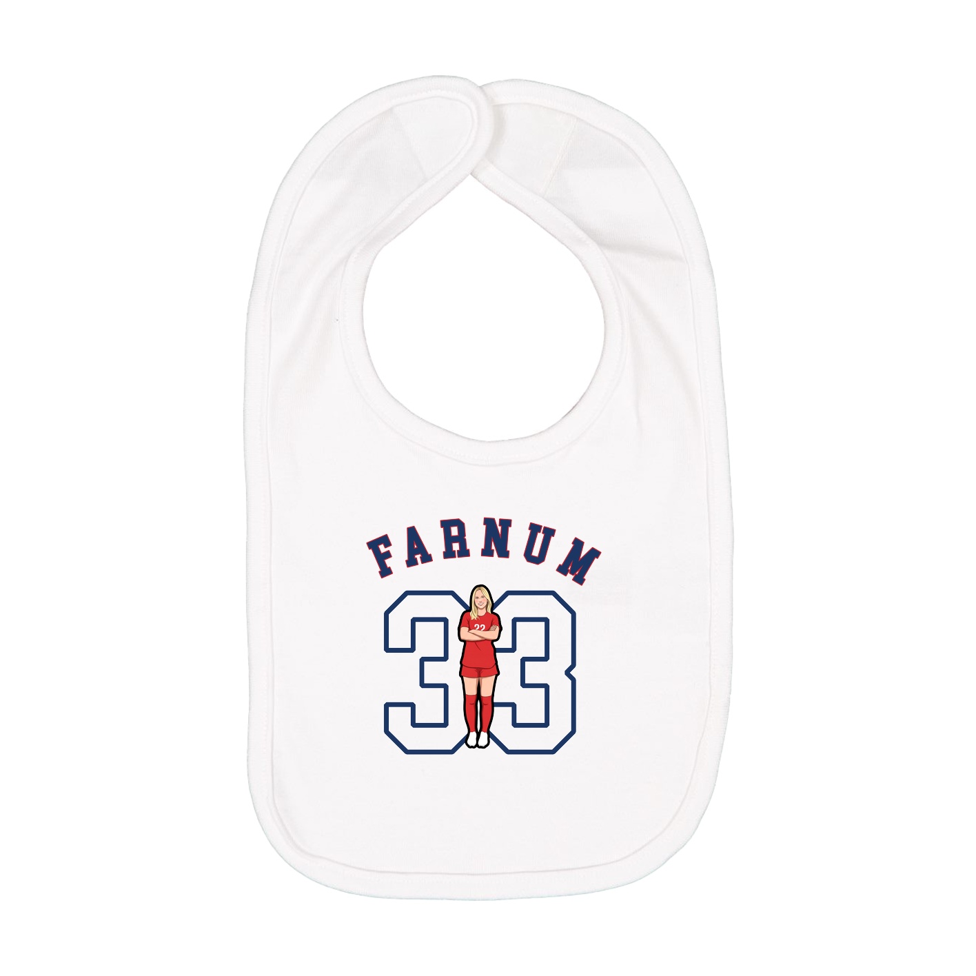 Infant Bib — Shirsey Arch in White
