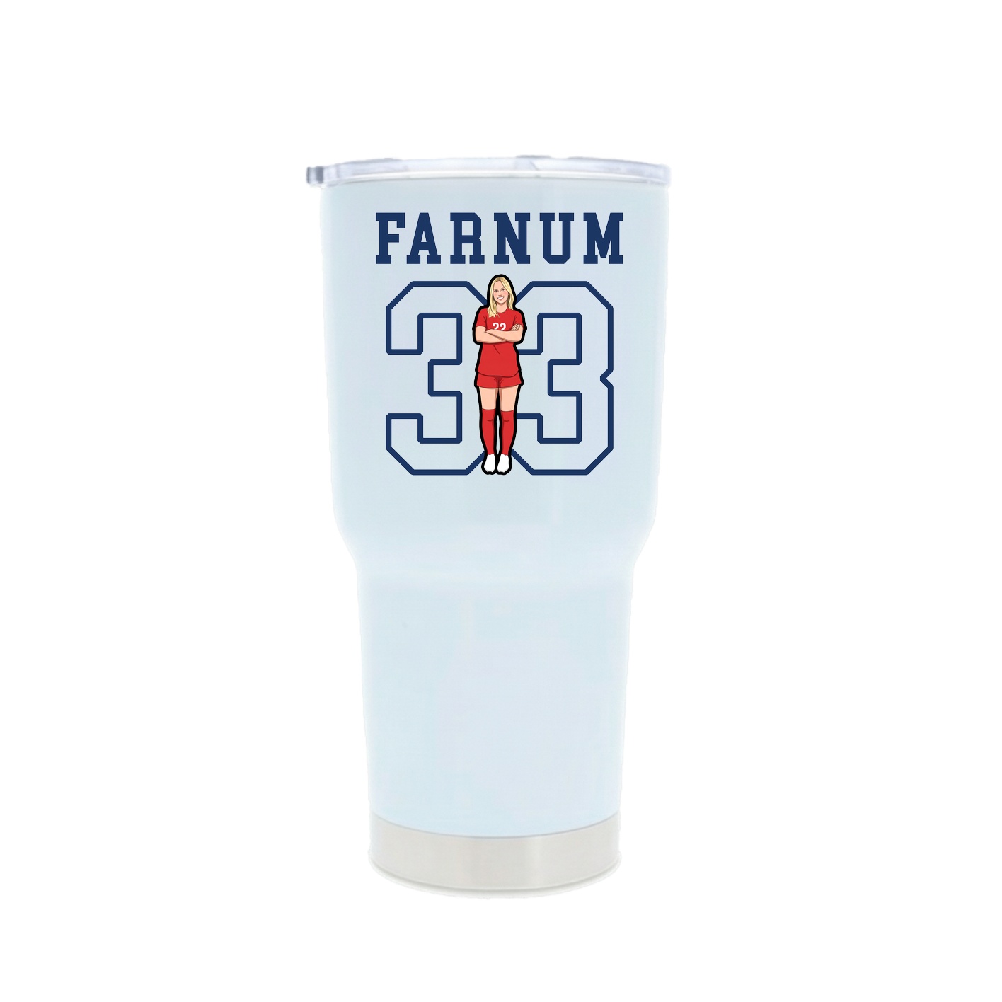 30oz Stainless Steel Tumbler — Shirsey in White