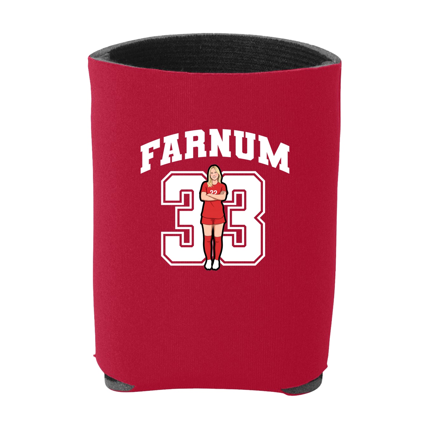 Can Holder — Number in Red