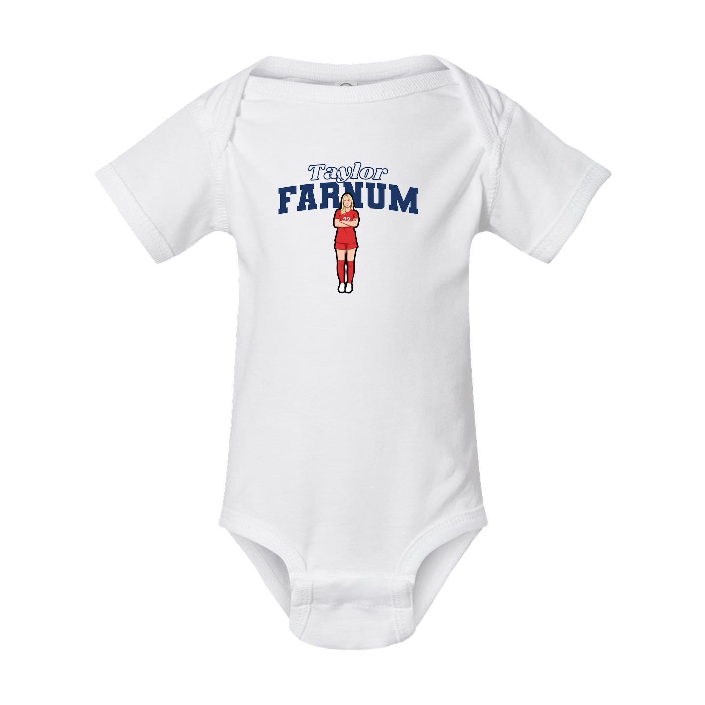 Baby Onesie — Name Arch in White