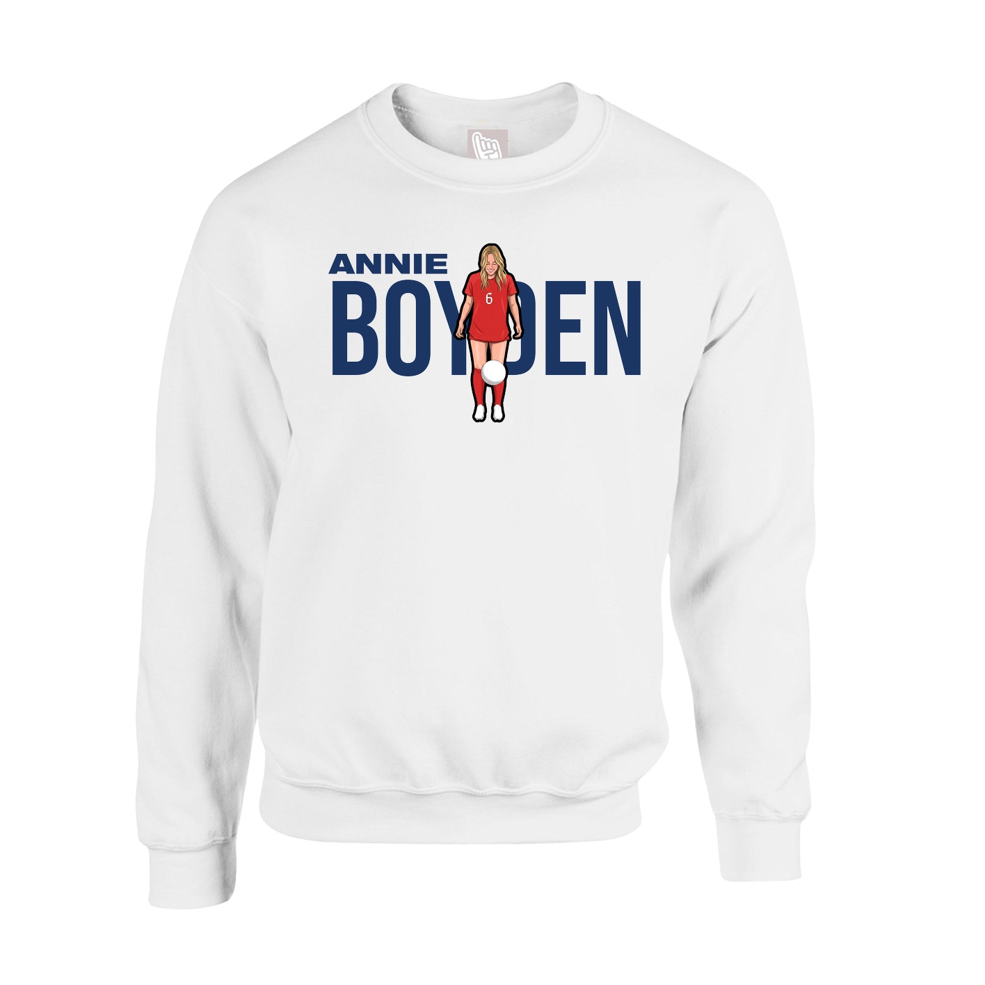 Fleece Crew — Player Name in White