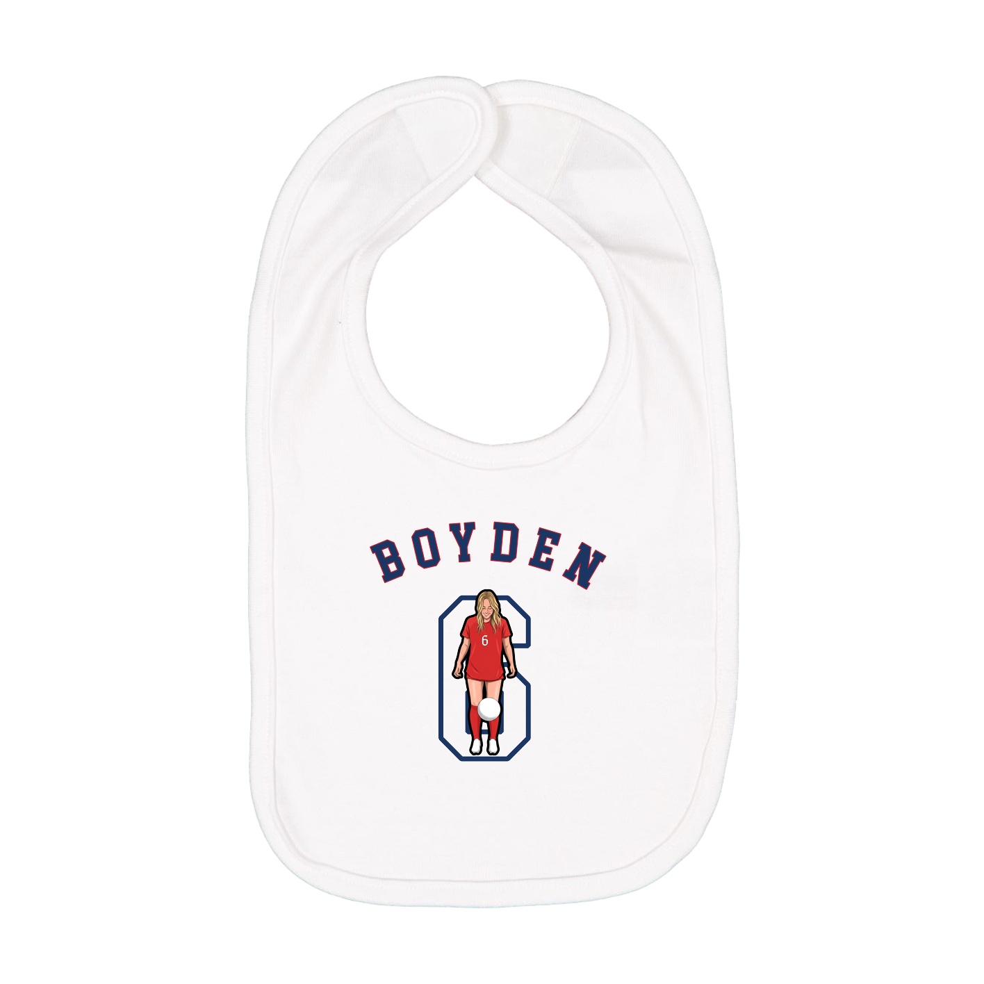 Infant Bib — Shirsey Arch in White