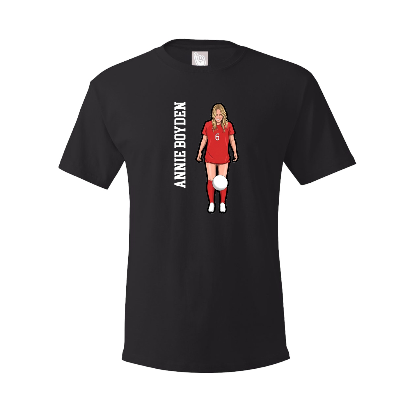 Youth Tee — Name Vertical in Black