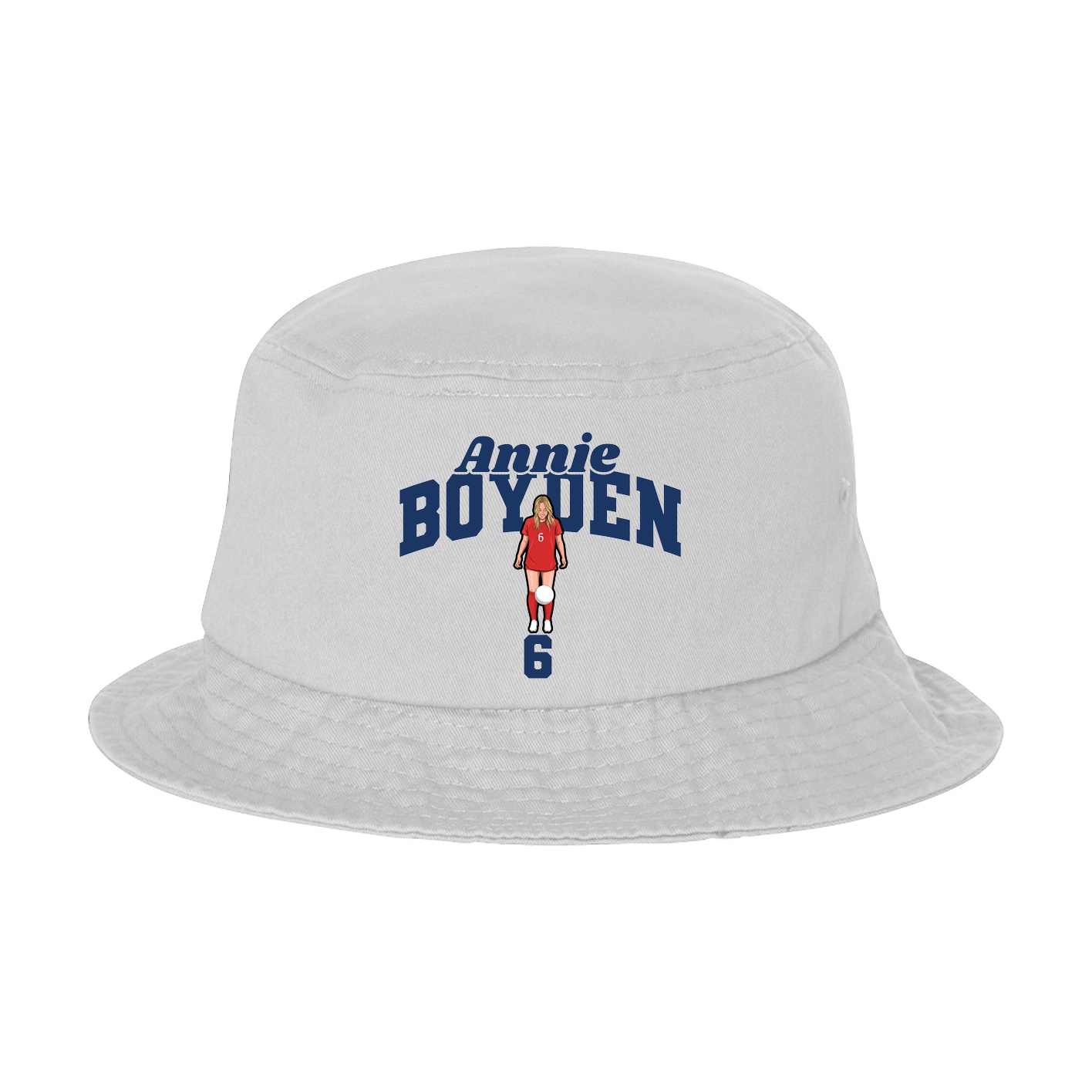Bucket Cap — Signature Arch in White