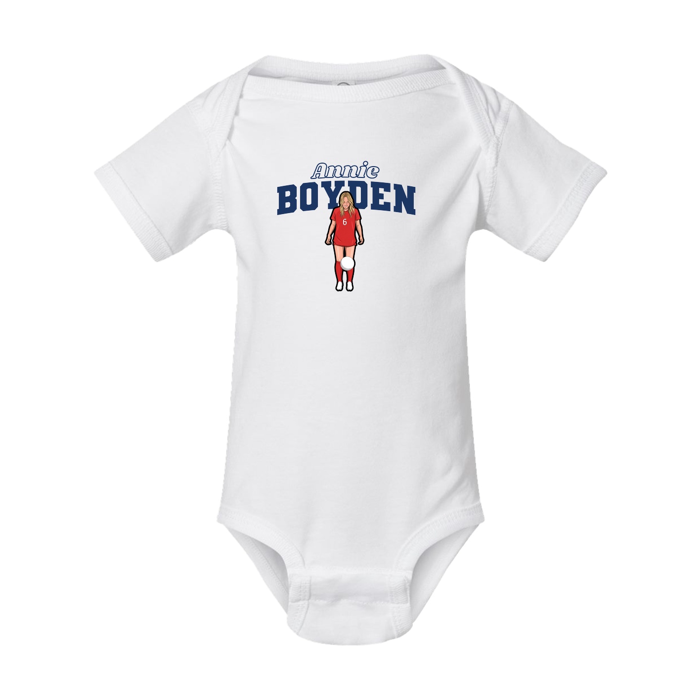 Baby Onesie — Name Arch in White