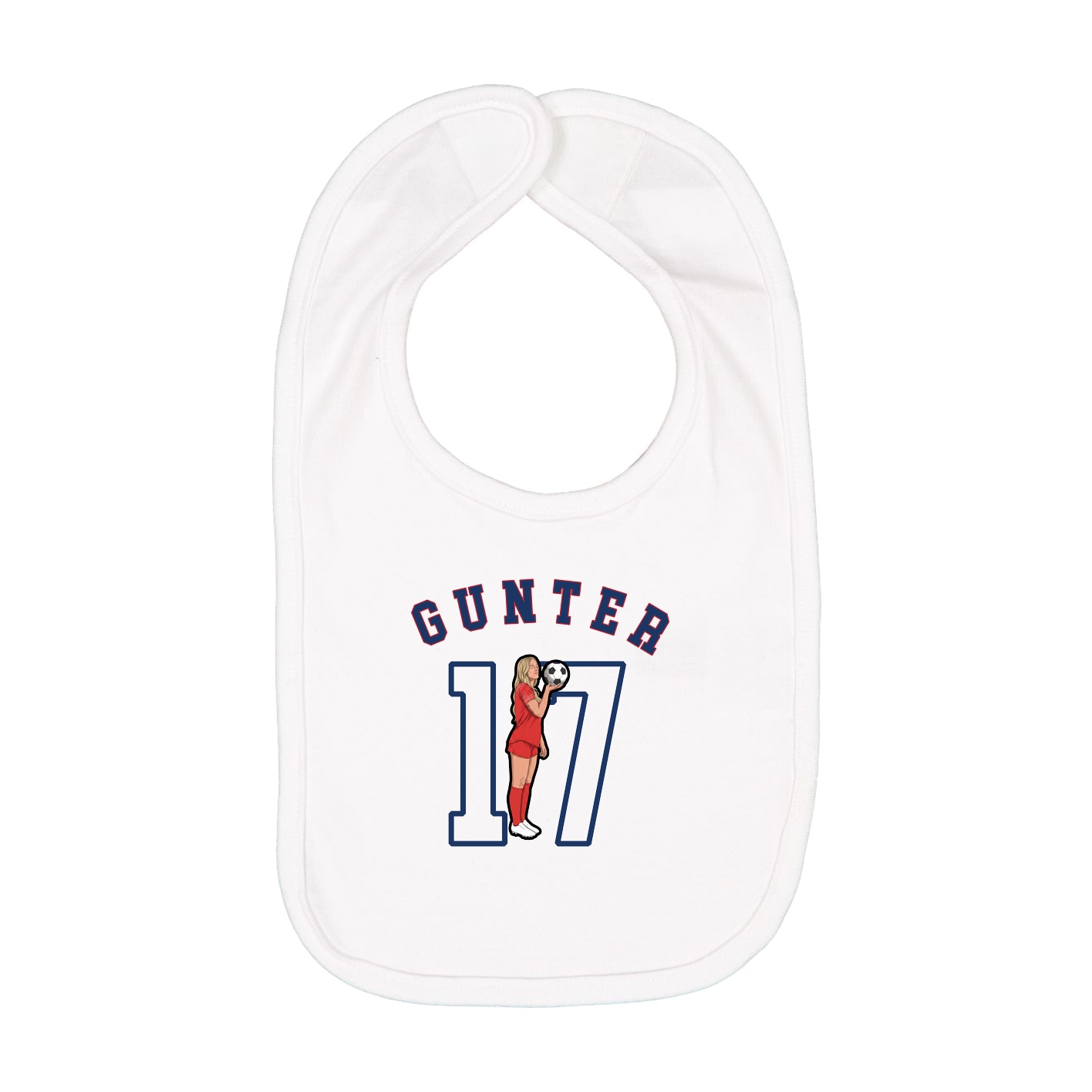 Infant Bib — Shirsey Arch in White
