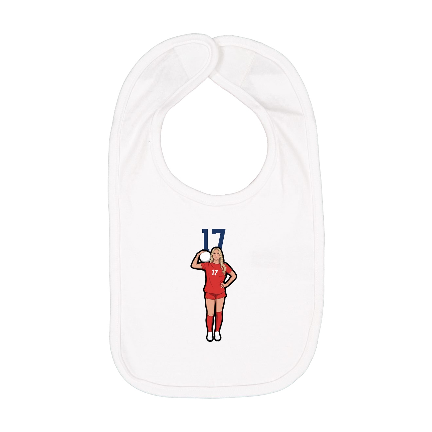 Infant Bib — Number Top in White