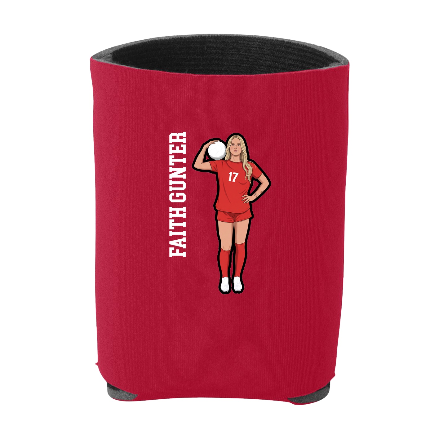 Can Holder — Name Vertical in Red