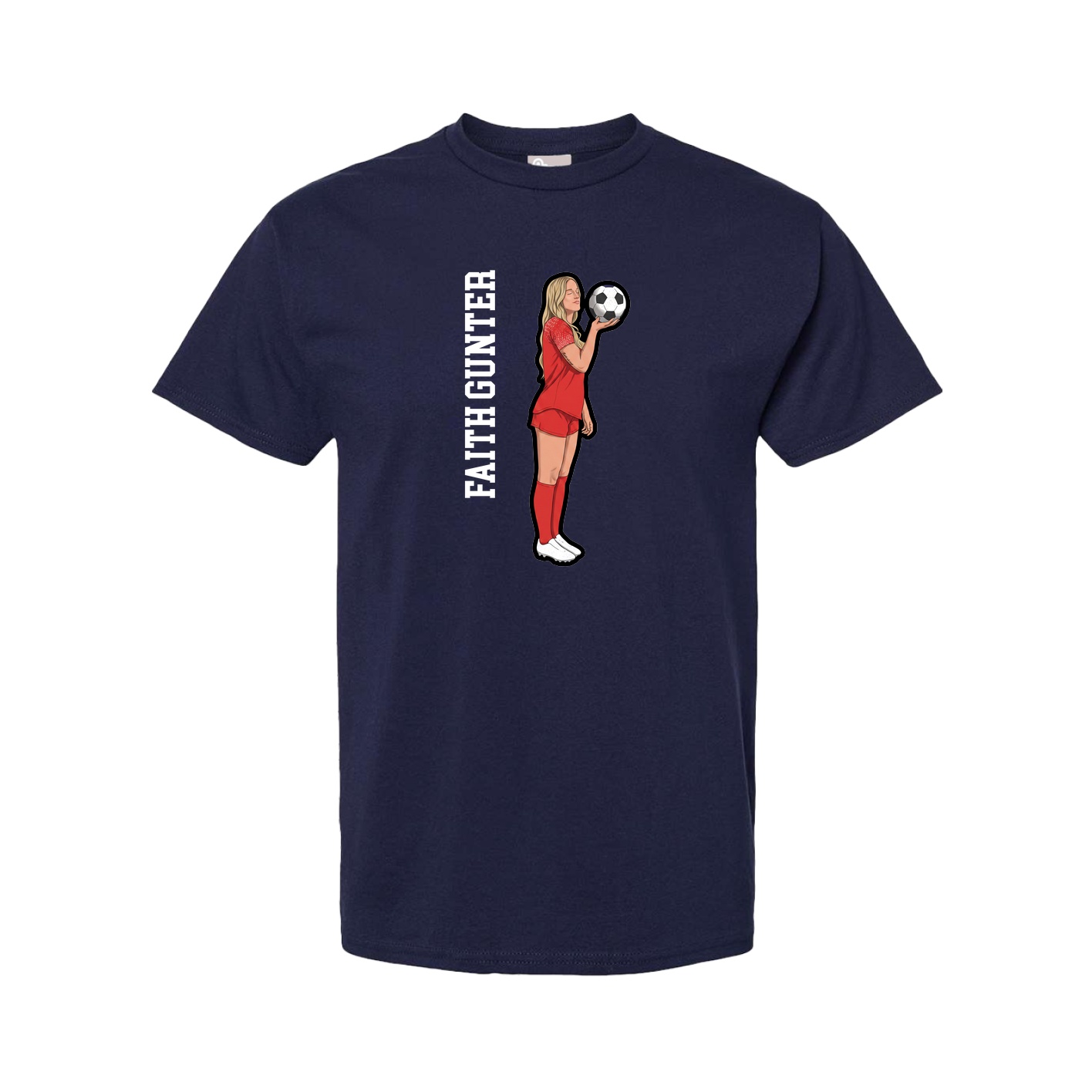 Youth Tee — Name Vertical in Navy